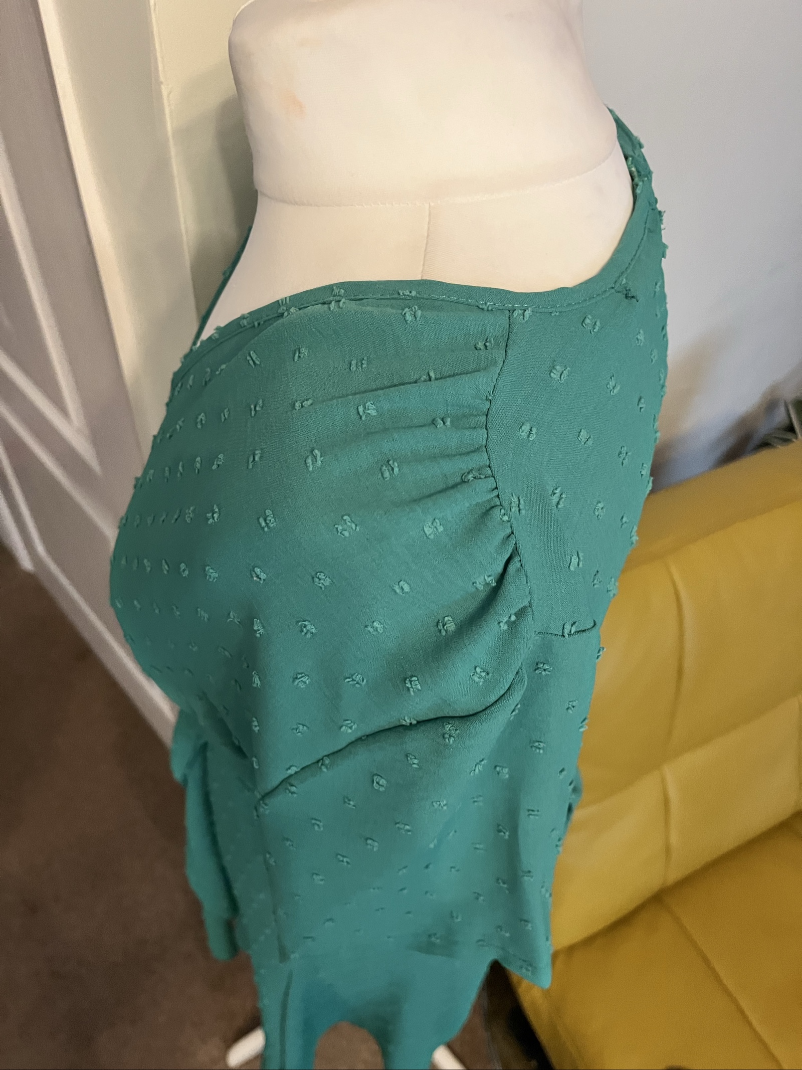 Boohoo Green Wrap Dress with Belt UK 14 image 5