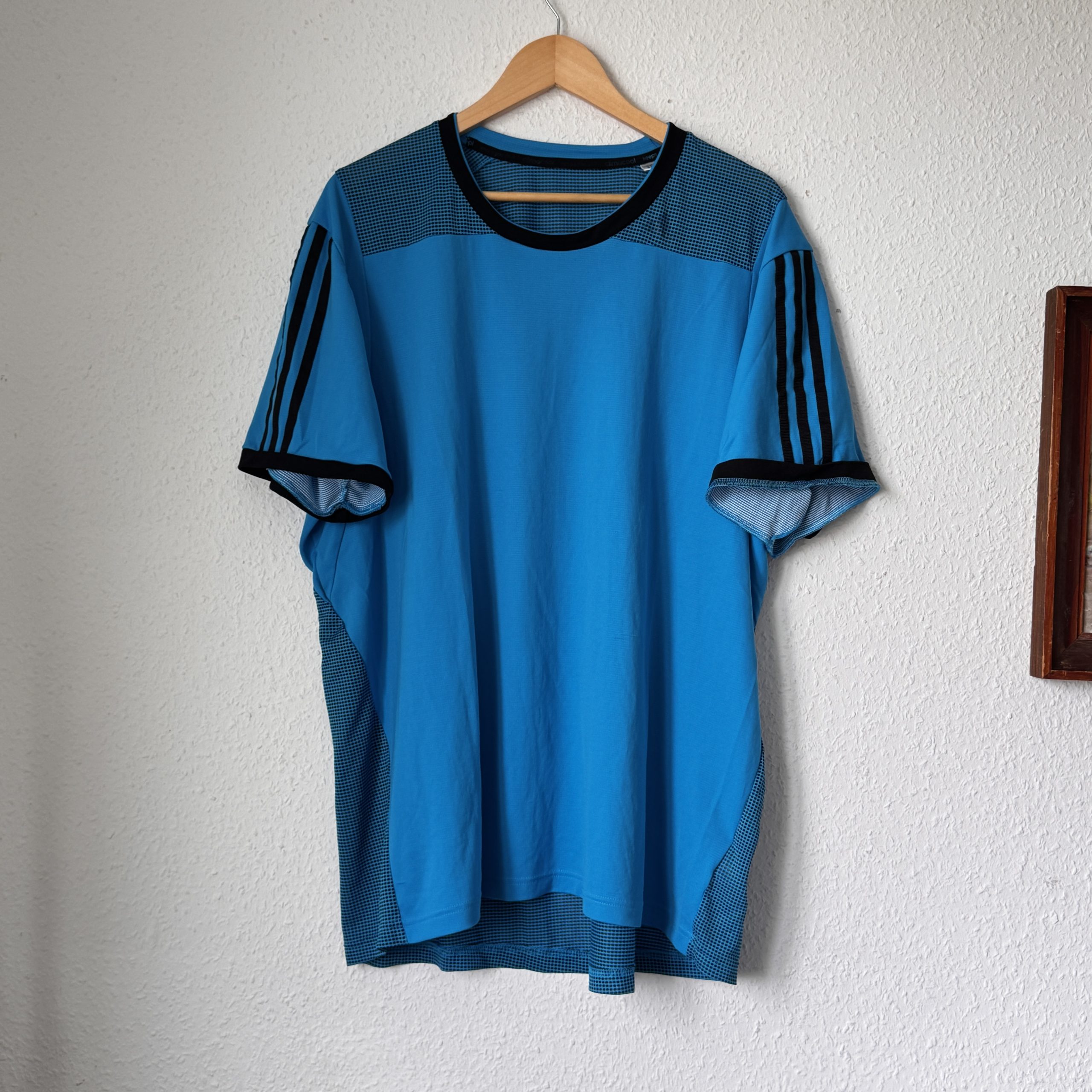 Adidas Blue & Black Athletic T-Shirt Large 2386