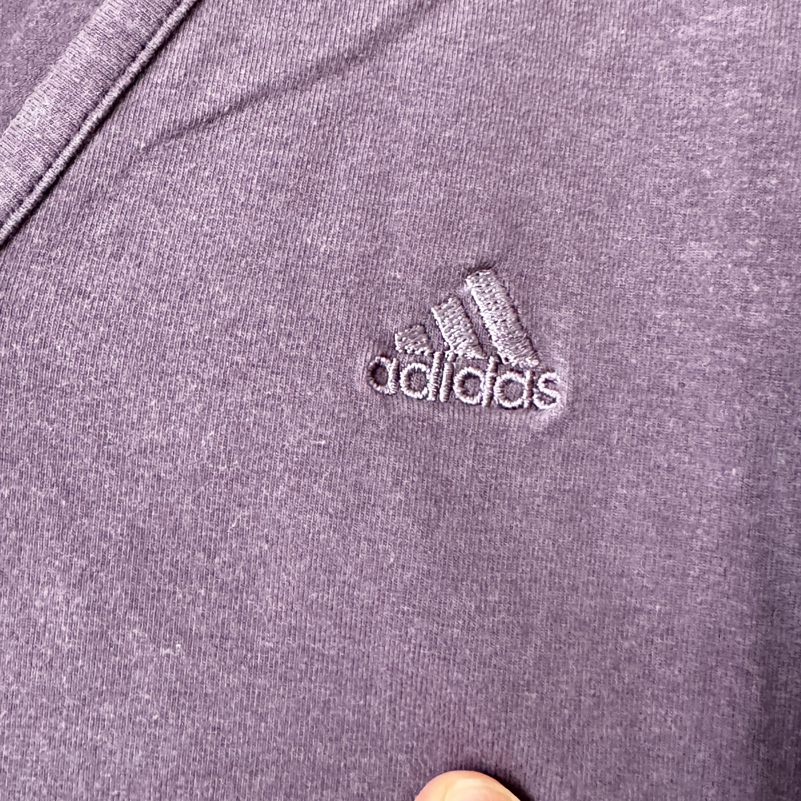 Adidas Purple Long Sleeve V-Neck Top Large 2407 image 3