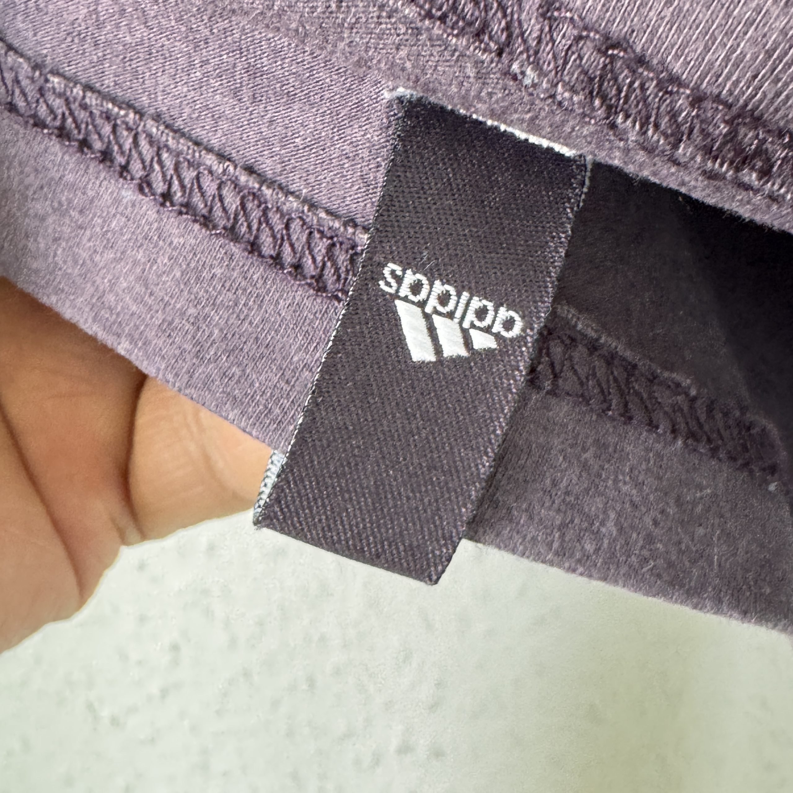 Adidas Purple Long Sleeve V-Neck Top Large 2407 image 6