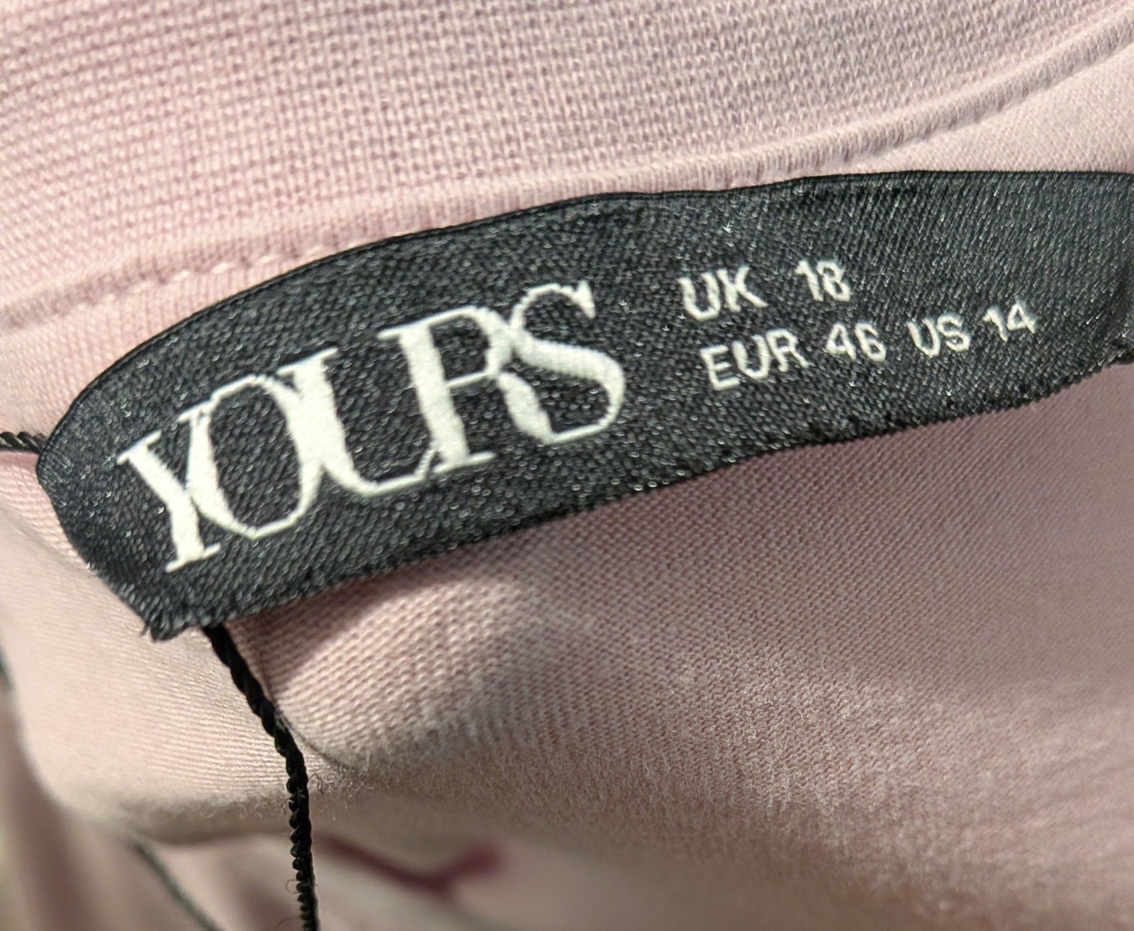 Yours Pink Peplum Top UK 18 Soft Cotton Blend image 3