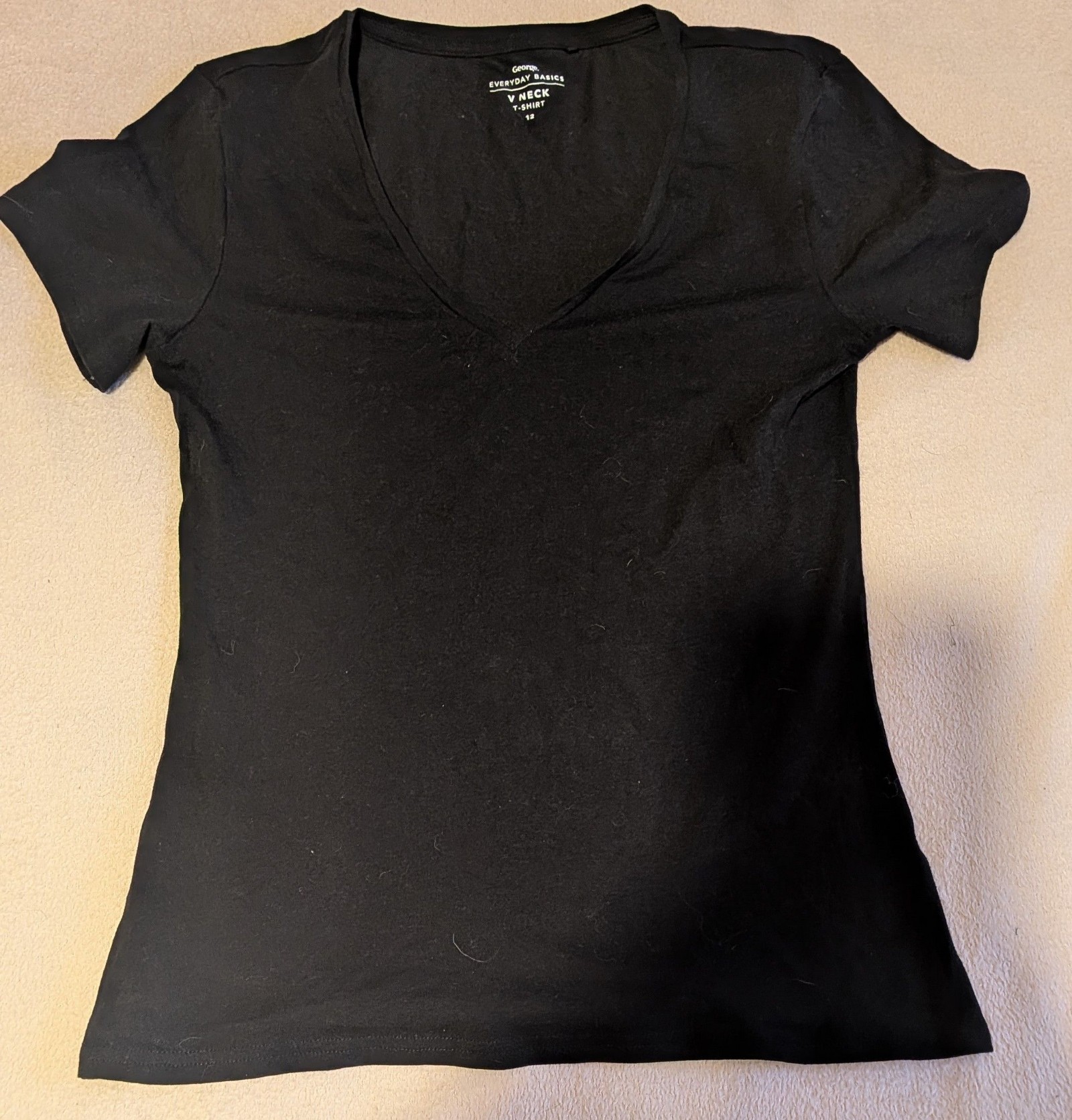 George Black V Neck T-Shirt UK 12