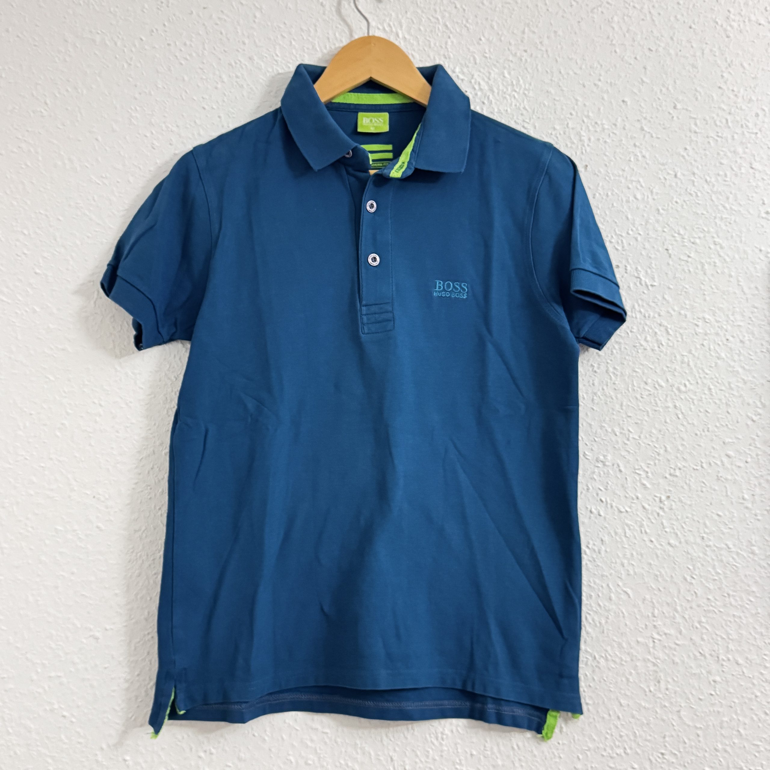 Hugo Boss Blue Modern Fit Polo Shirt M Cotton 2441