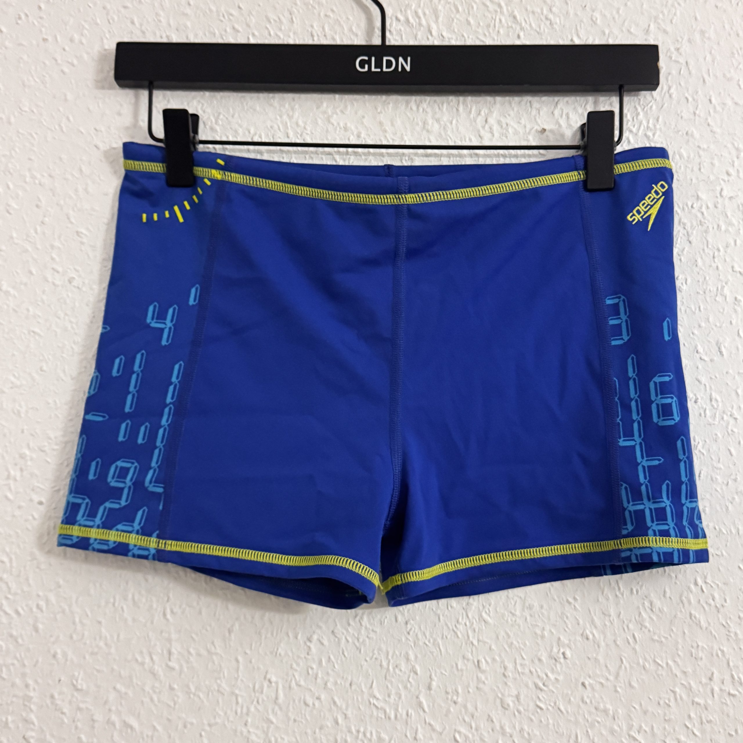 Speedo Blue Swim Shorts Size 30cm with Yellow Stitching 2473 image 3