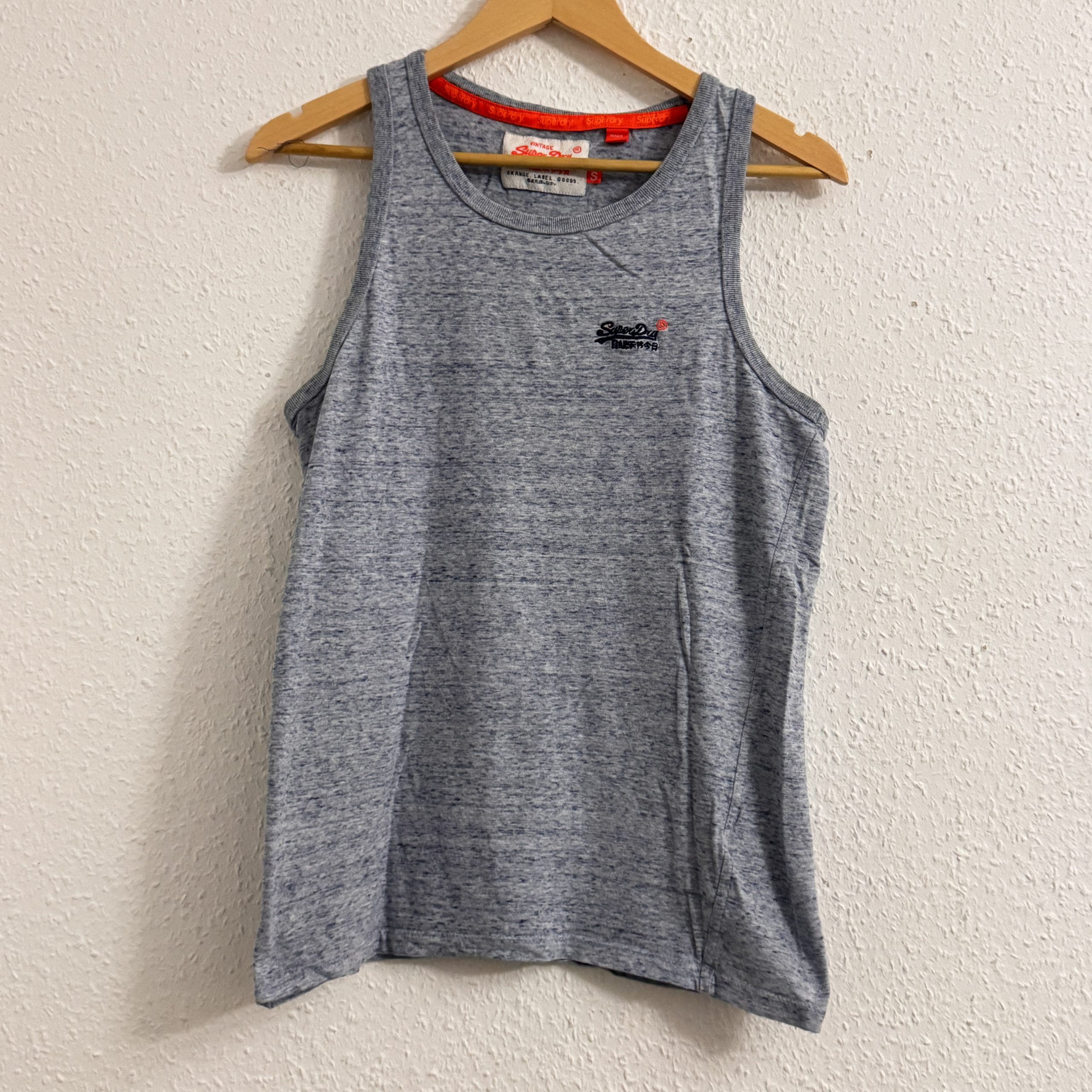 Superdry Grey Tank Top Small Made in India 2476