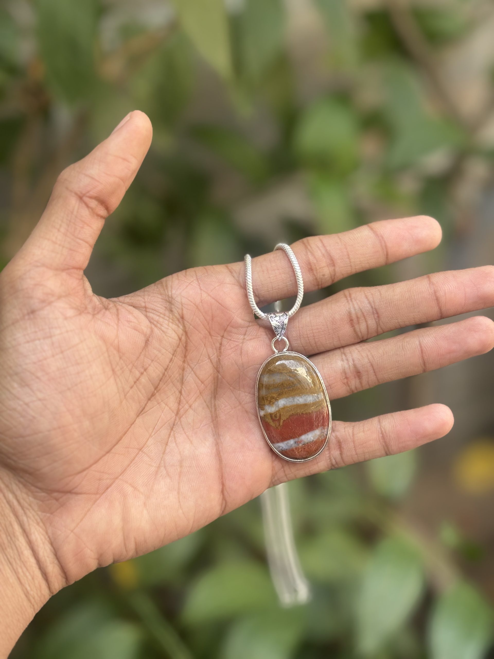 Red Jasper Pendant with Chain – Lab Certified Natural Healing Crystal Necklace image 2
