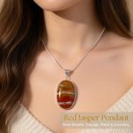 Red Jasper Pendant with Chain – Lab Certified Natural Healing Crystal Necklace