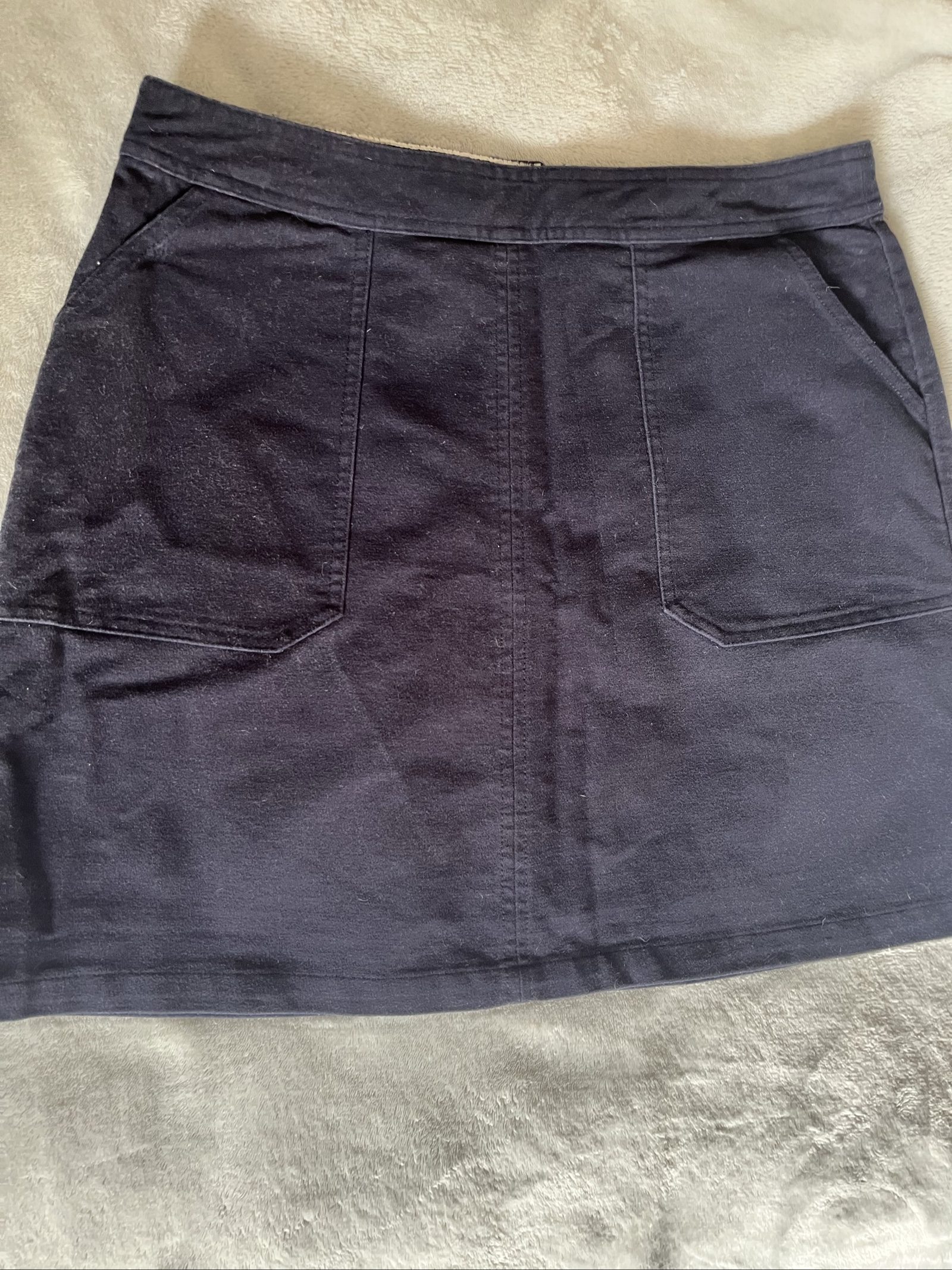 Boden Navy Cotton Stretch Mini Skirt UK 12