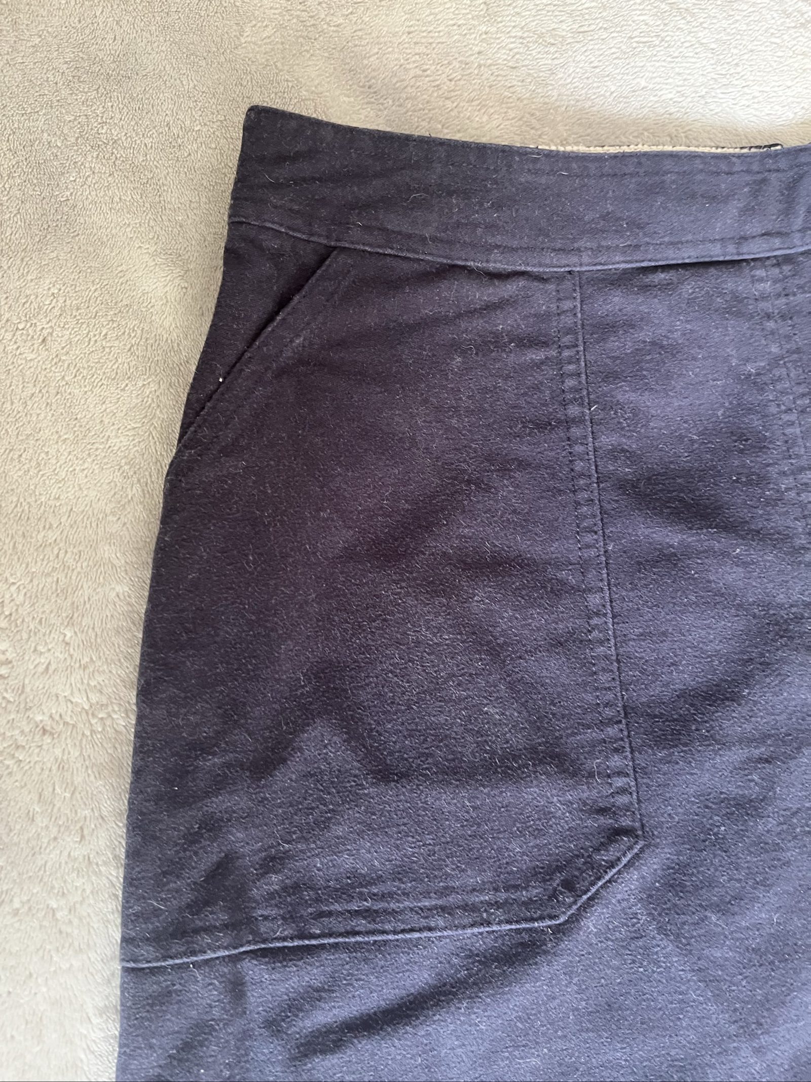 Boden Navy Cotton Stretch Mini Skirt UK 12 image 2