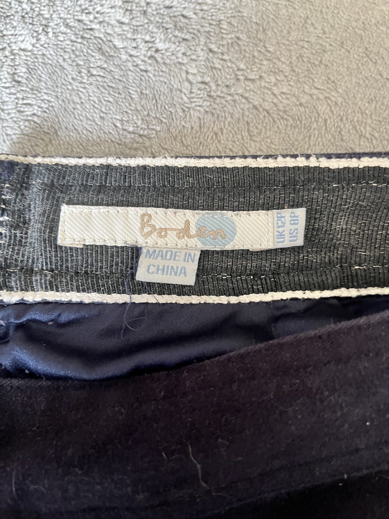 Boden Navy Cotton Stretch Mini Skirt UK 12 image 3