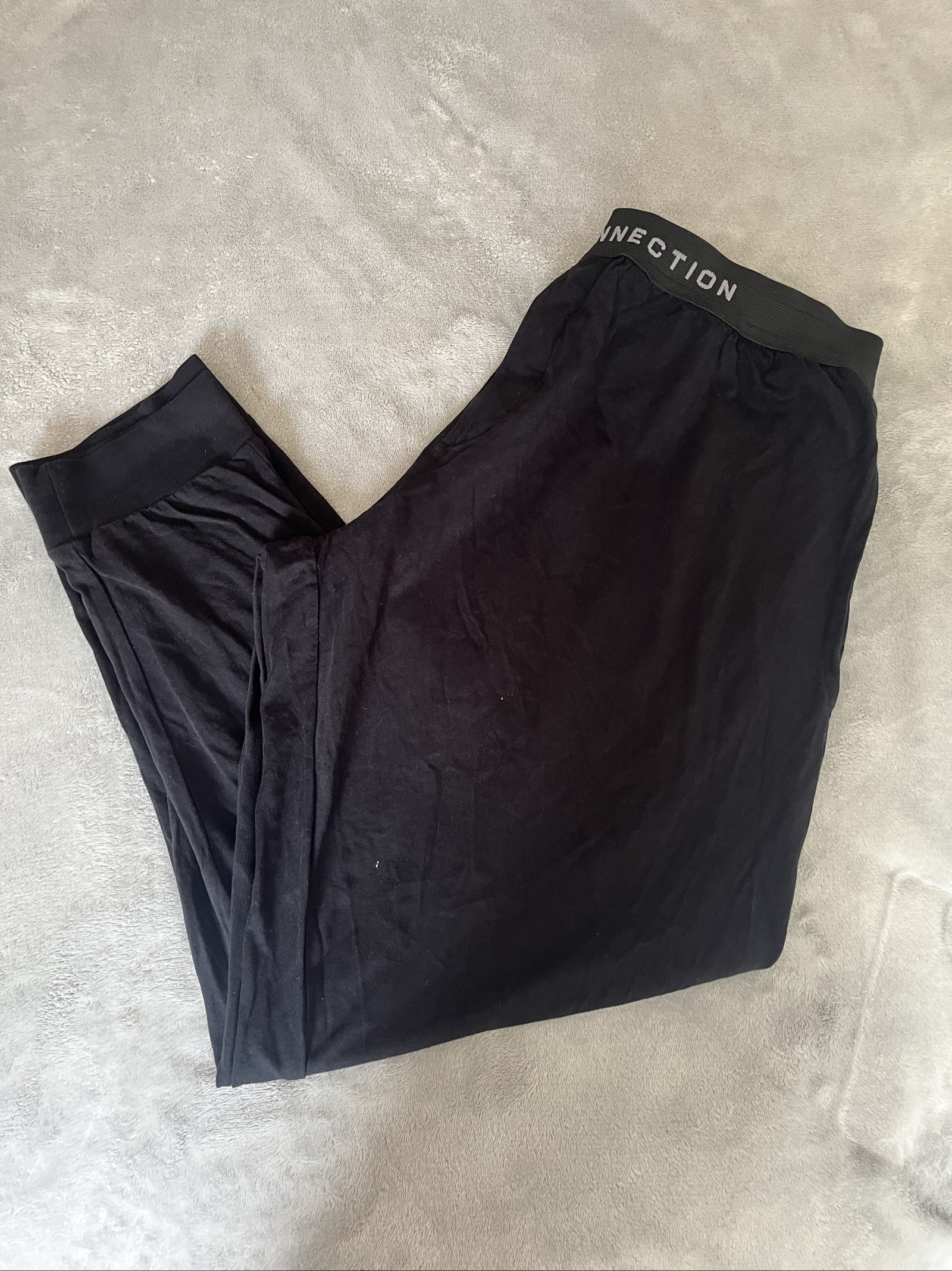 French Connection Black Lounge Pants XL Elastic Waistband