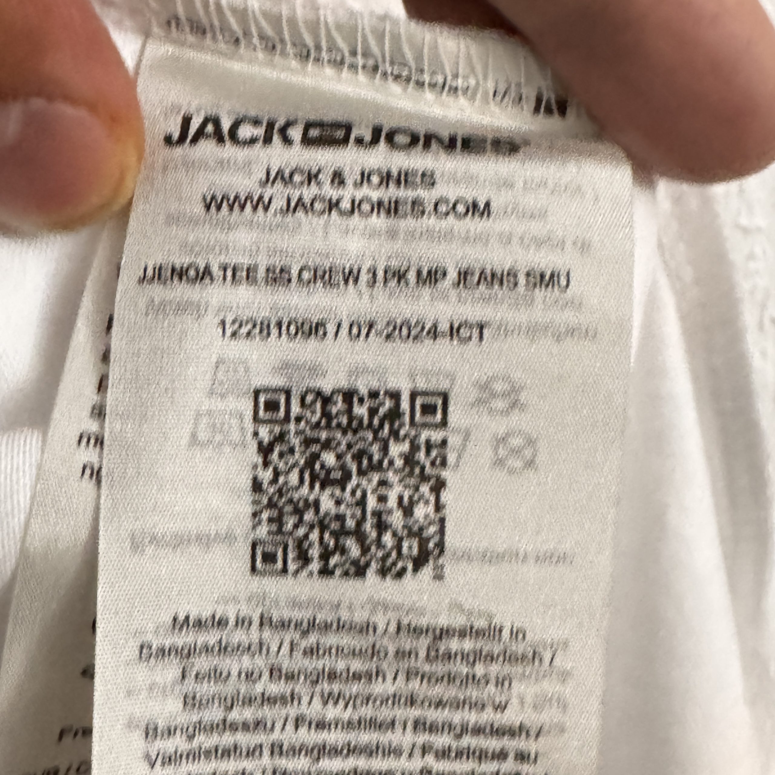 Jack & Jones White Curved Hem T-Shirt Medium Cotton L 2488 image 10