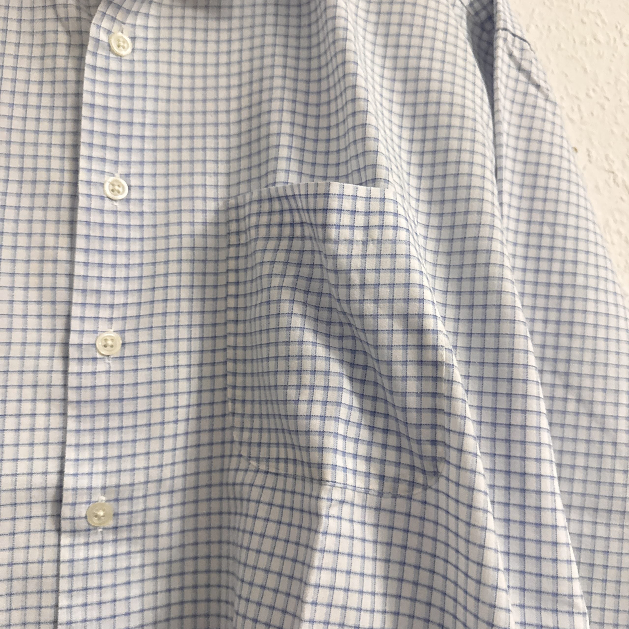Authentic Blue & White Checked Shirt XXL Casual Cotton 2493 image 8