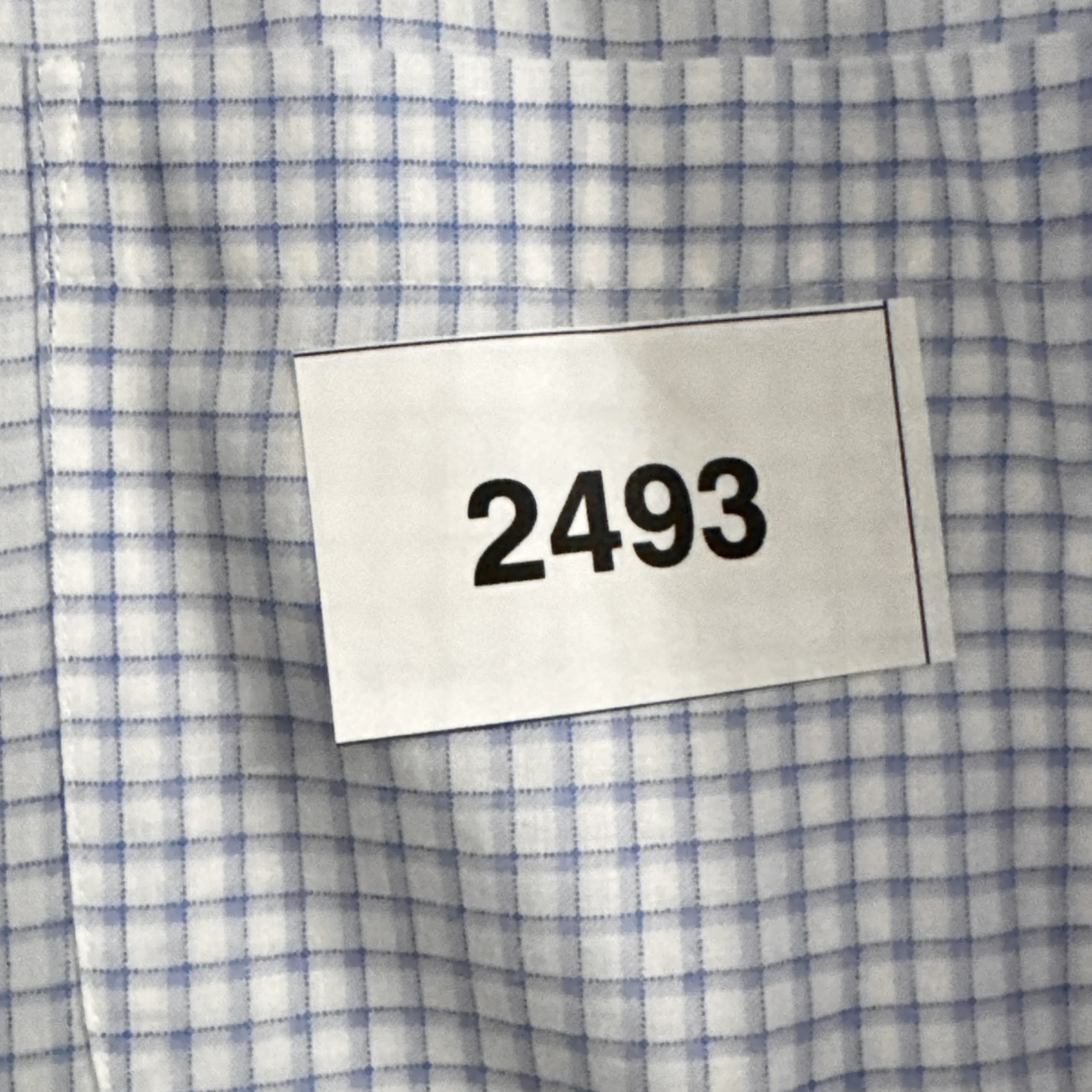 Authentic Blue & White Checked Shirt XXL Casual Cotton 2493 image 10