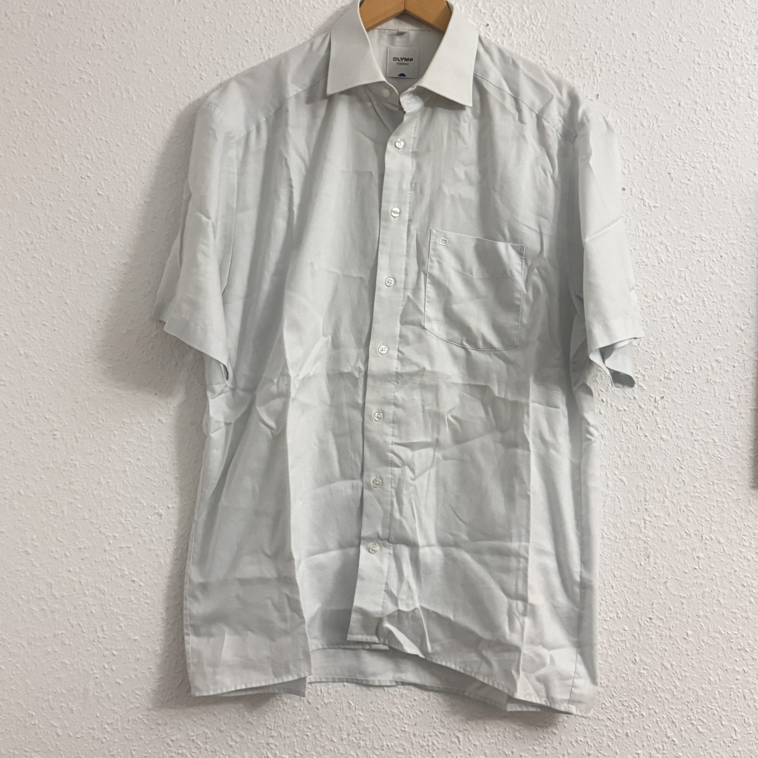 Olymp White Short Sleeve Shirt XXL 2495