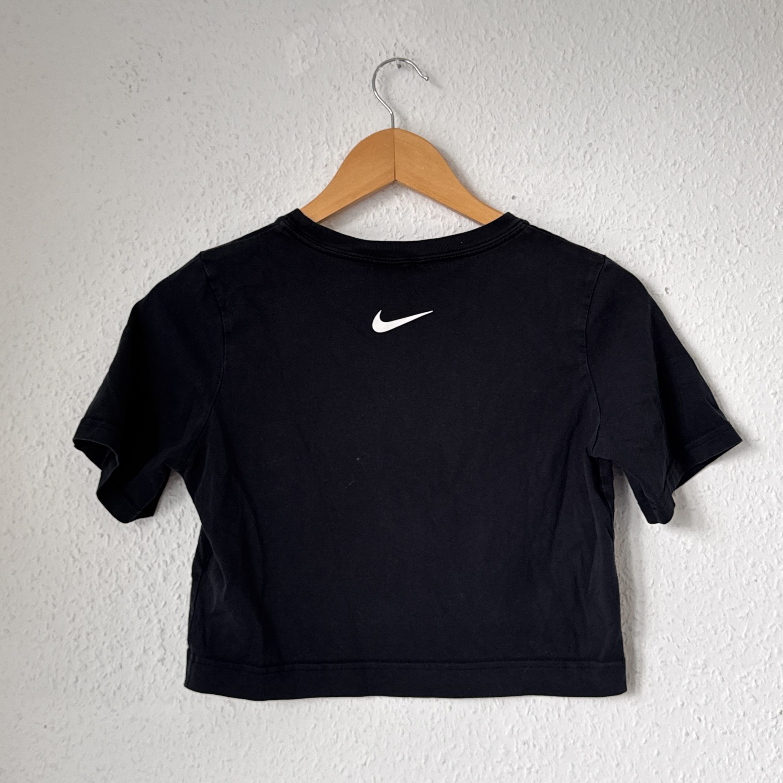 Nike Black Crop T-Shirt XS 100% Cotton 2515 image 8