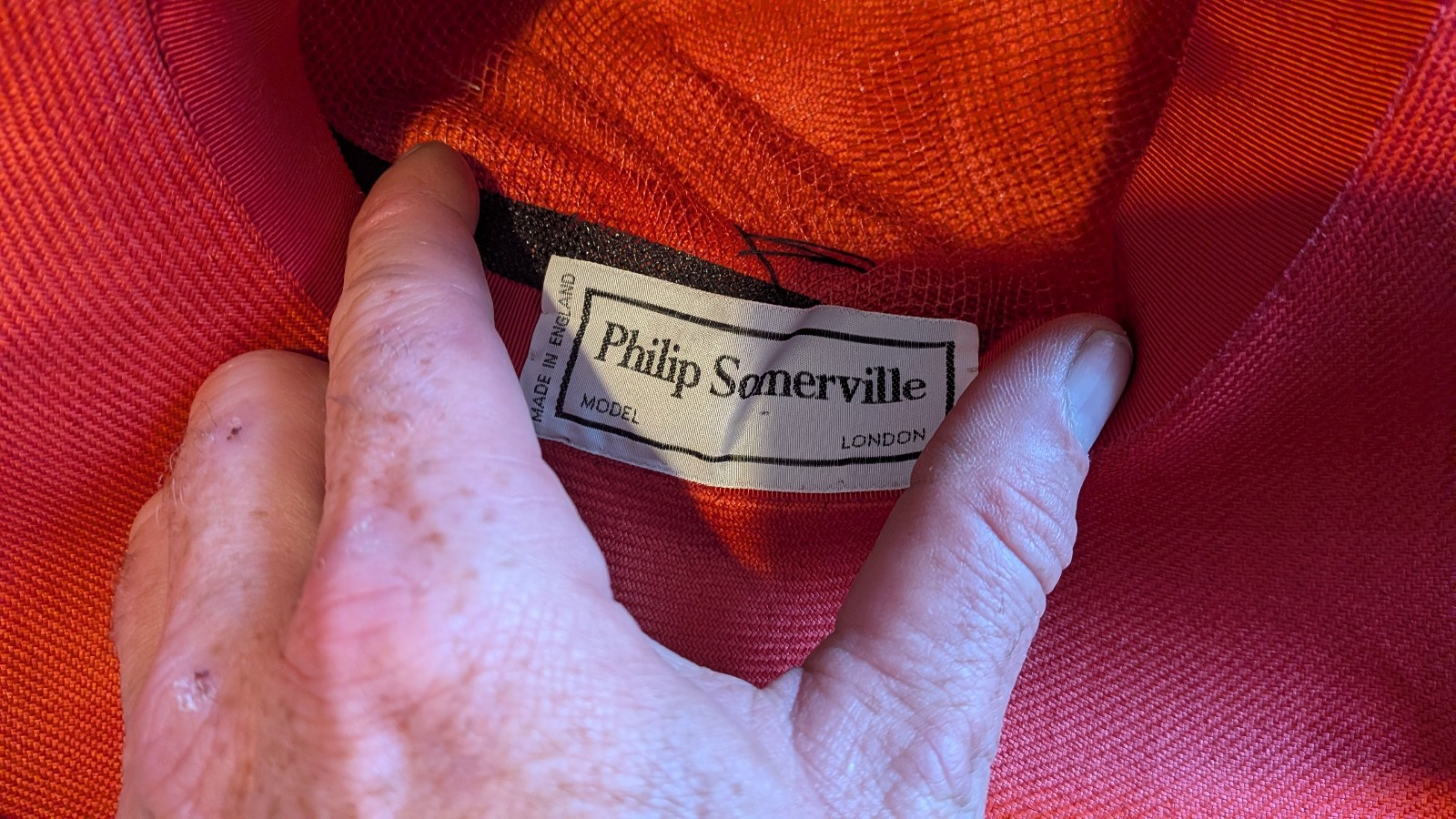 Philip Somerville Red & Black Fascinator Hat image 2