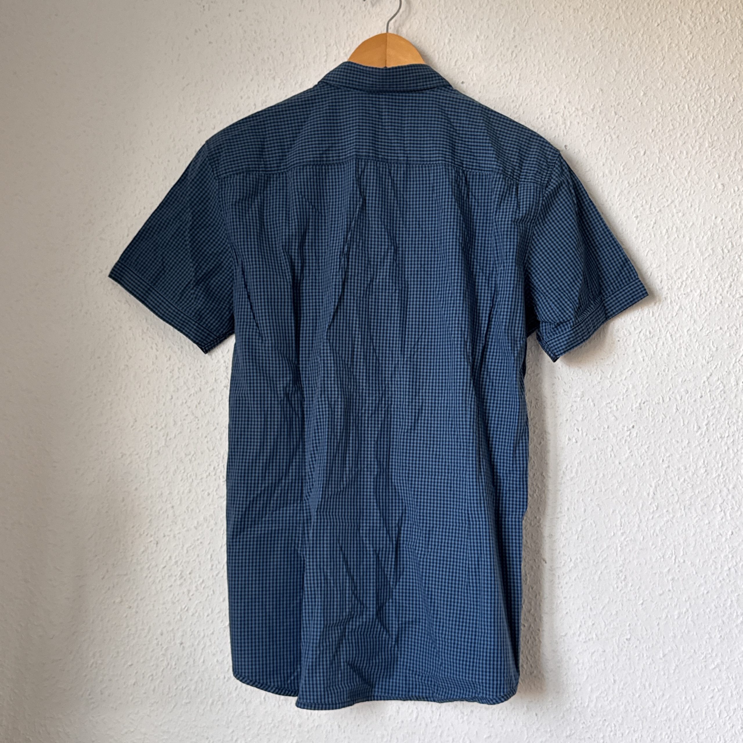 Tom Tailor Blue Checked Fitted Shirt XL Made in Indonesia 2523 image 7