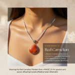 Red Carnelian Drop Shape Pendant with Chain – 100% Pure Natural Certified Stone Pendant Necklace for Women & Girls