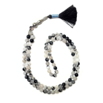 Black Rutile Tasbih 8MM 99+1 Beads – 100% Natural Certified Handmade Stone Tasbih