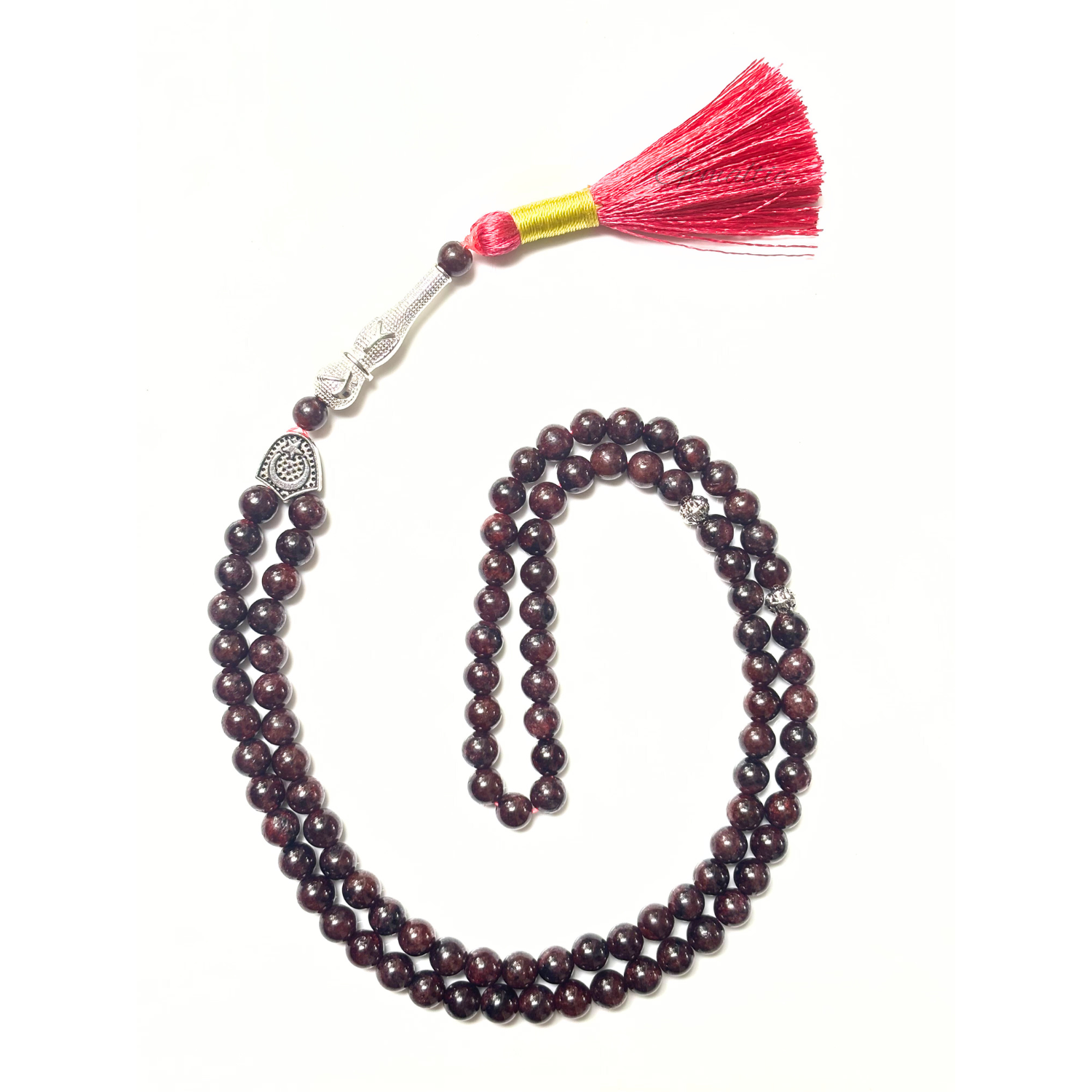Garnet Tasbih 8MM 99+1 Beads – 100% Natural Certified Handmade Stone Tasbih