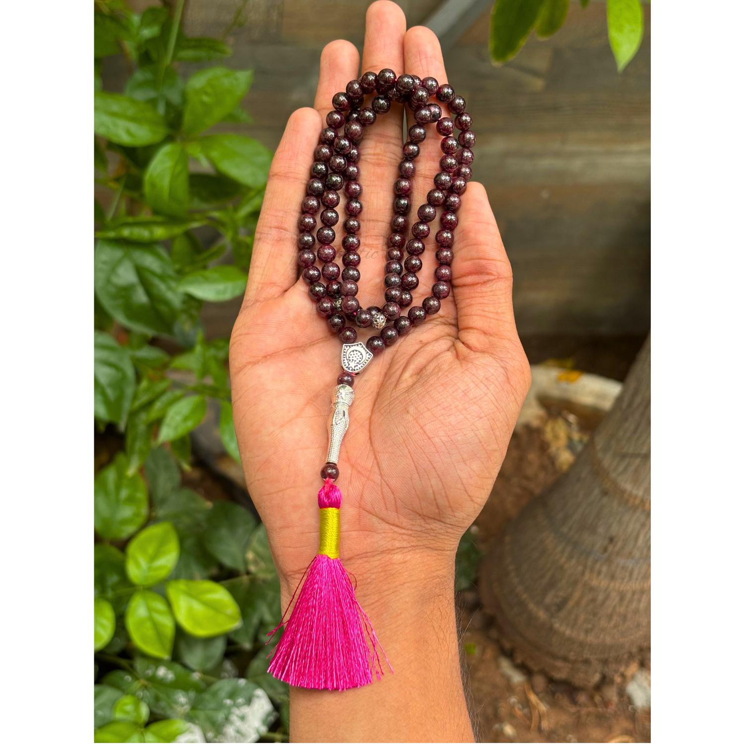 Garnet Tasbih 8MM 99+1 Beads – 100% Natural Certified Handmade Stone Tasbih image 2