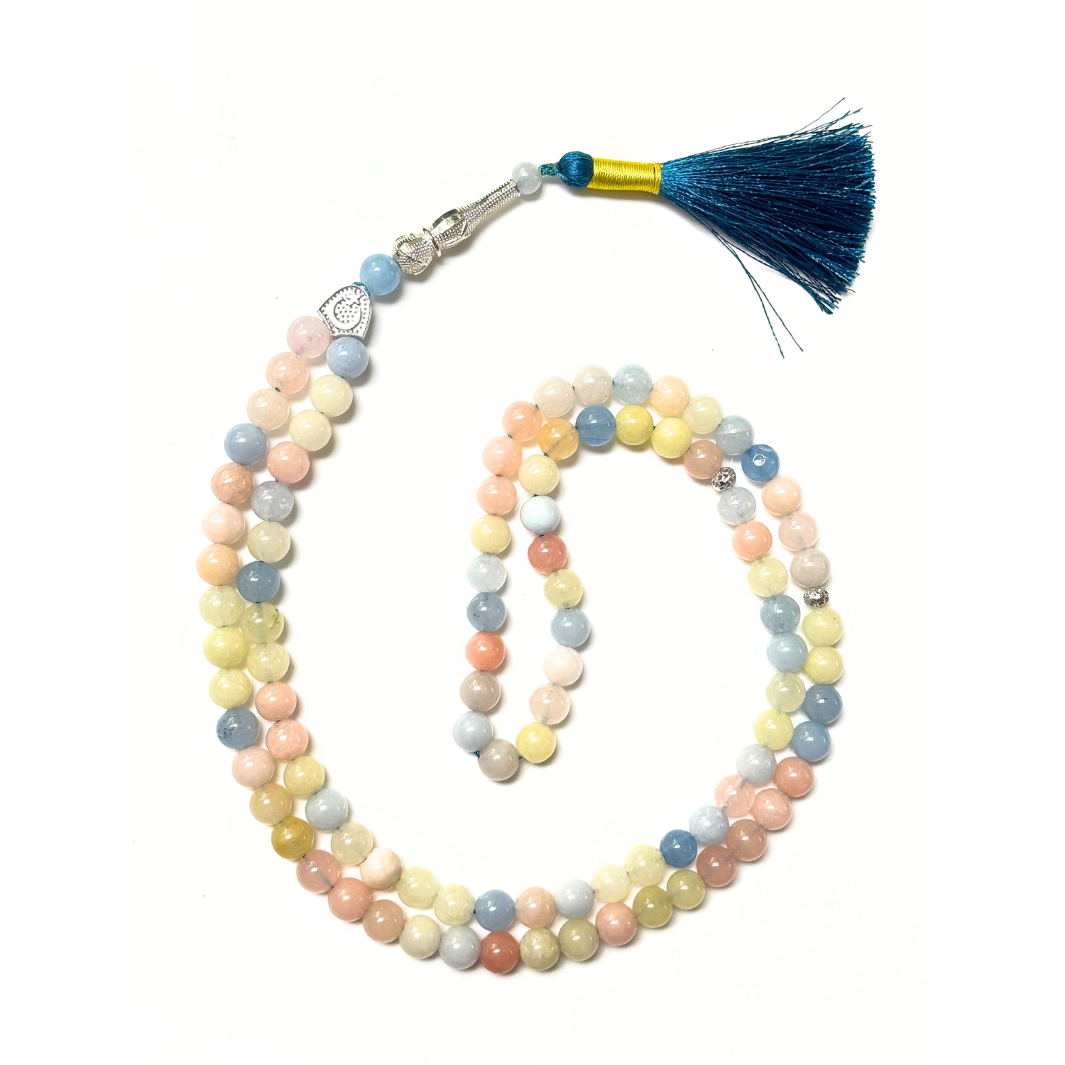 Morganite Berry Tasbih 8MM – 99+1 Beads | 100% Natural Certified Handmade Stone Tasbih