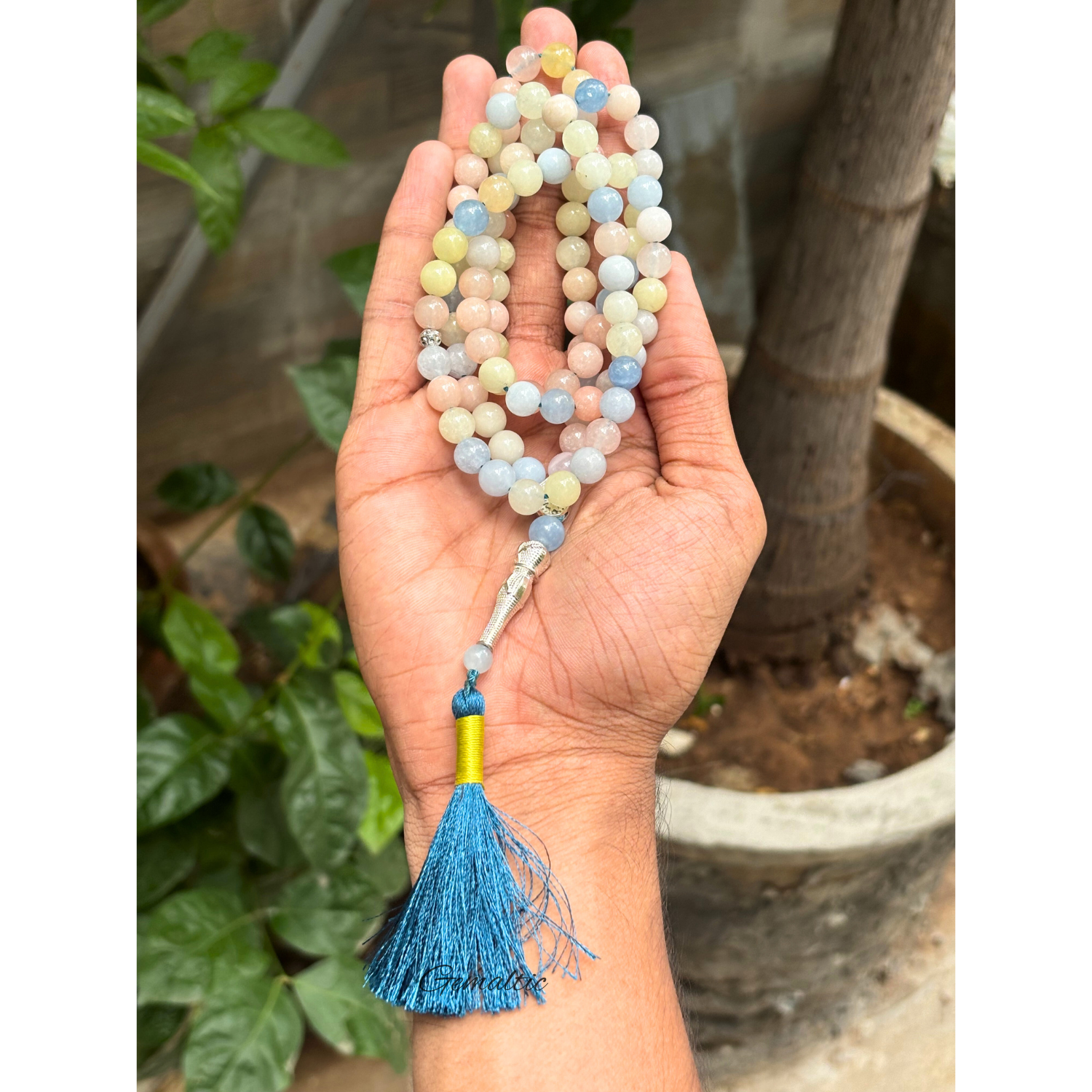 Morganite Berry Tasbih 8MM – 99+1 Beads | 100% Natural Certified Handmade Stone Tasbih image 2