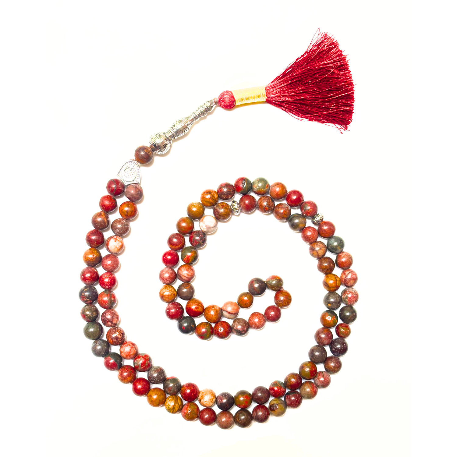 Multi Picasso Jasper Tasbih 8MM – 99+1 Beads | 100% Natural Certified Handmade Stone Tasbih