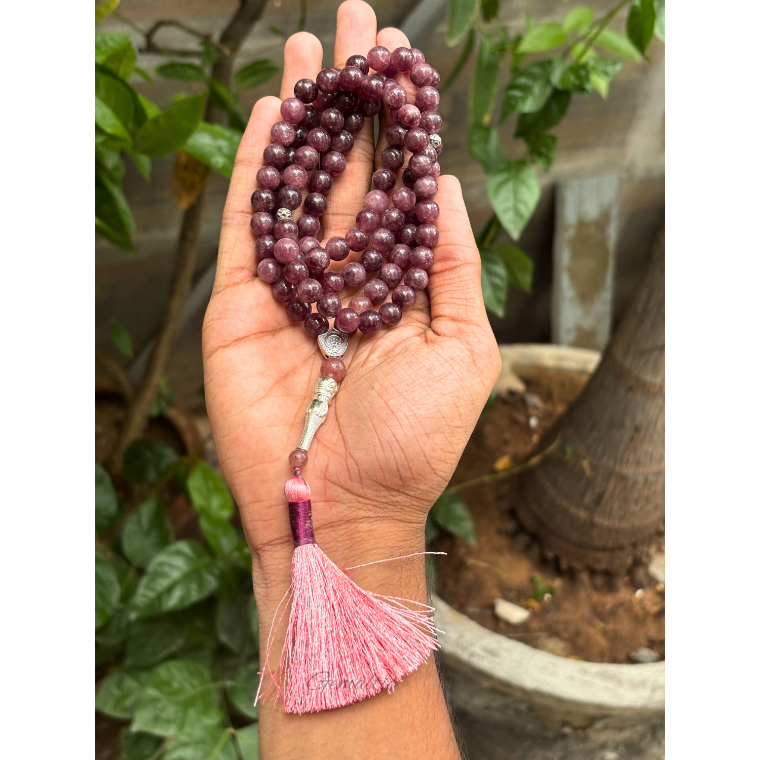 Pink Tourmaline Tasbih 8MM – 99+1 Beads | 100% Natural Certified Handmade Stone Tasbih image 3