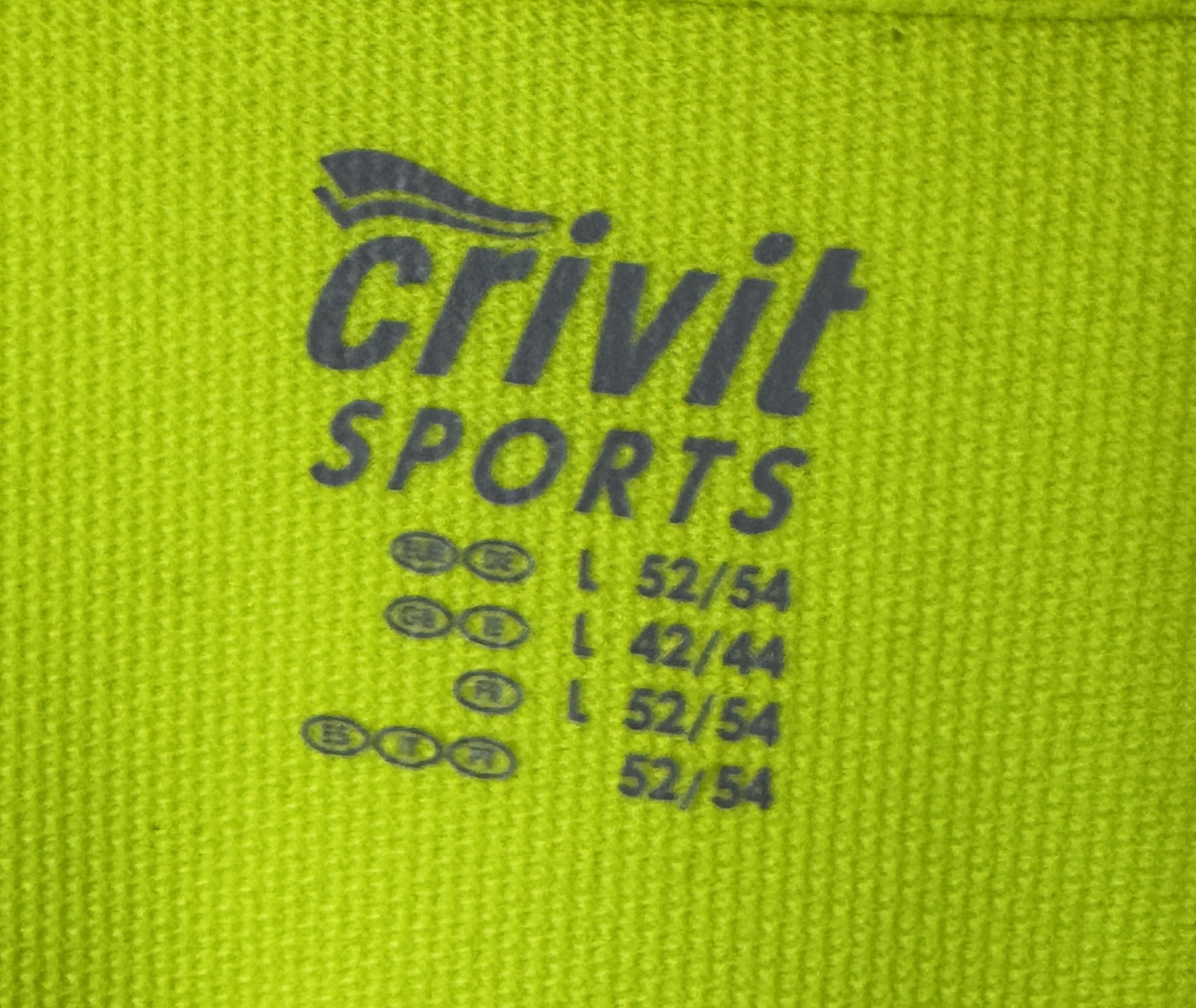 Crivit Neon Yellow Sports T-Shirt Large 100% Polyester Pro Run 653 image 4
