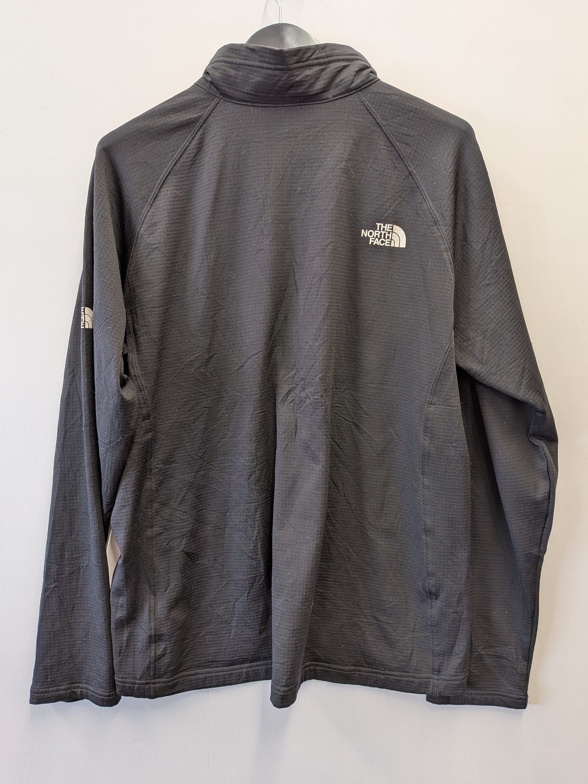 The North Face Black Mens Half Zip Fleece Top Size L Aldevron Logo image 4