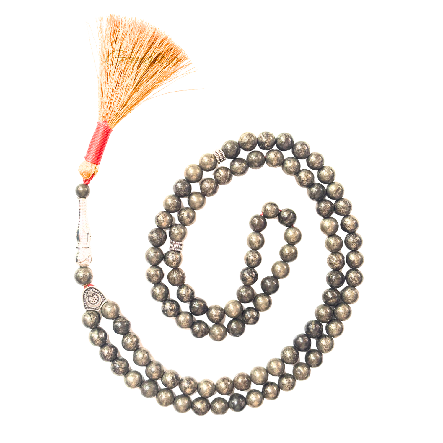 Pyrite Tasbih 8MM – 99+1 Beads | 100% Natural Certified Handmade Stone Tasbih