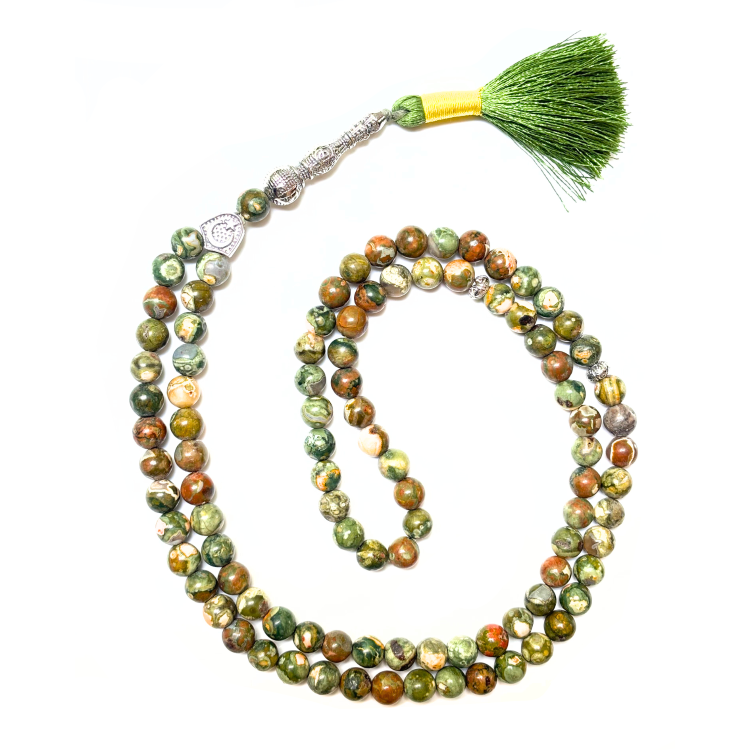 Rhoyalite Tasbih 8MM – 99+1 Beads | 100% Natural Certified Handmade Stone Tasbih