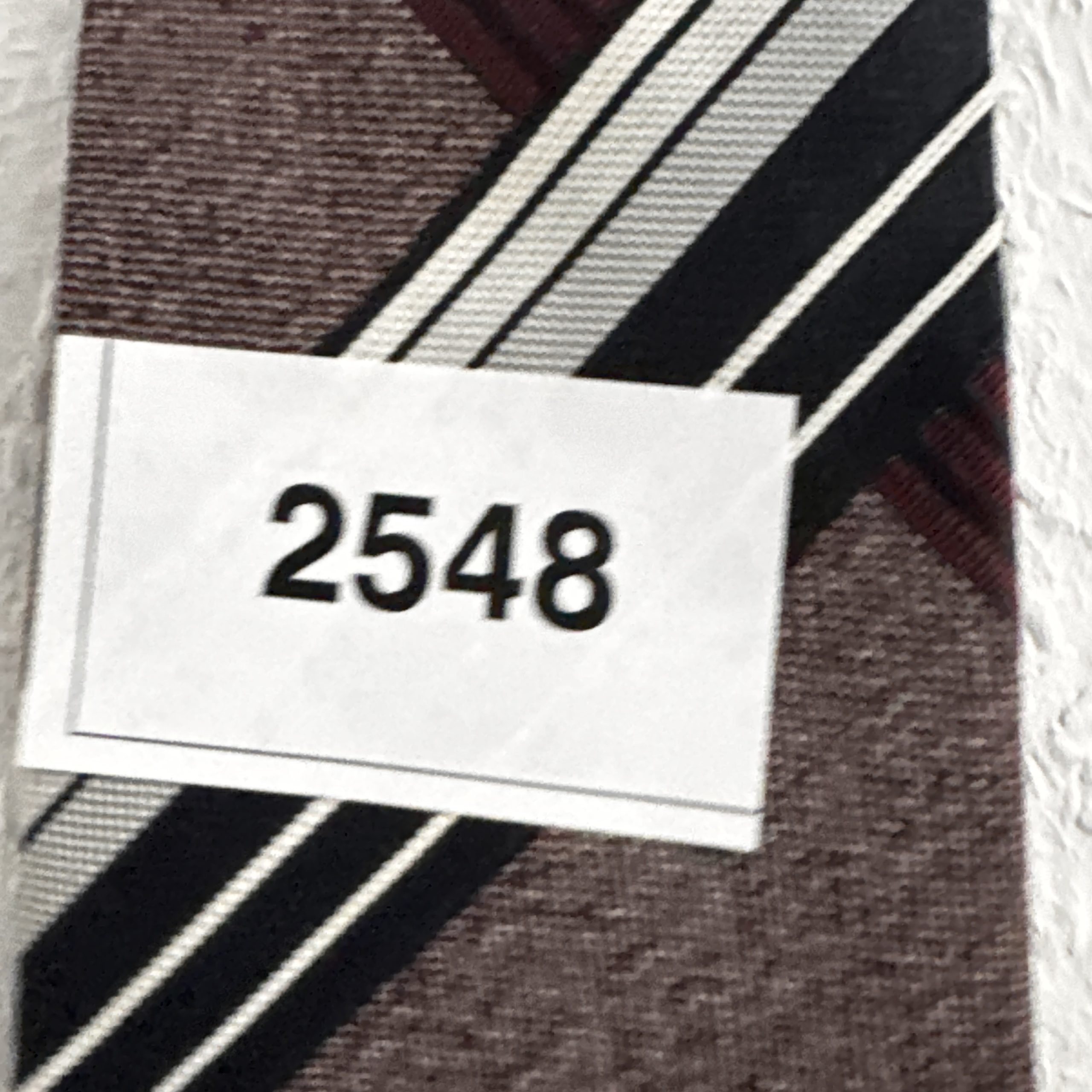 Brown & Black Striped Men's Neck Tie Classic Design 2548 image 6