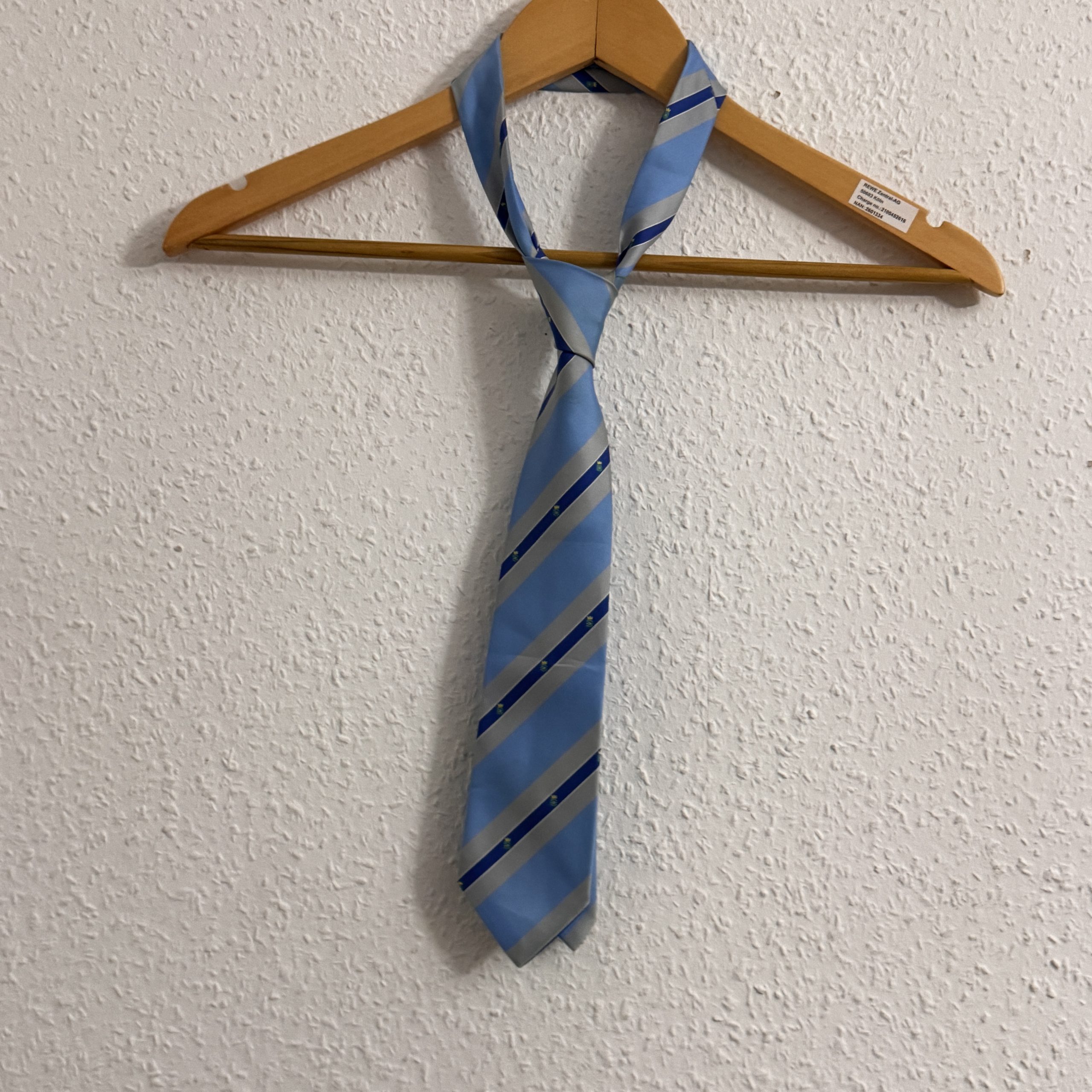 Unbranded Blue & Grey Striped Men's Tie 2556