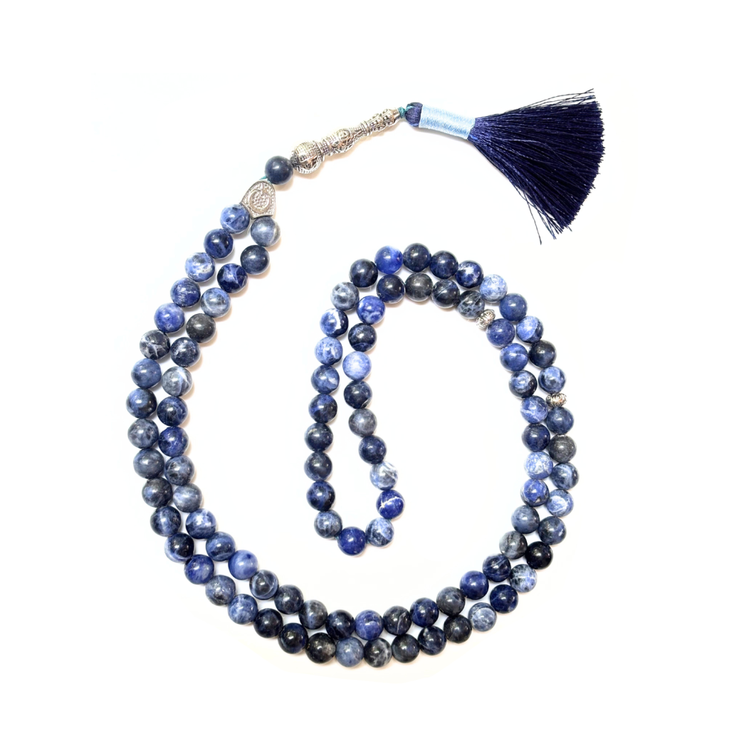 Sodalite Tasbih 8MM – 99+1 Beads | 100% Natural Certified Handmade Stone Tasbih