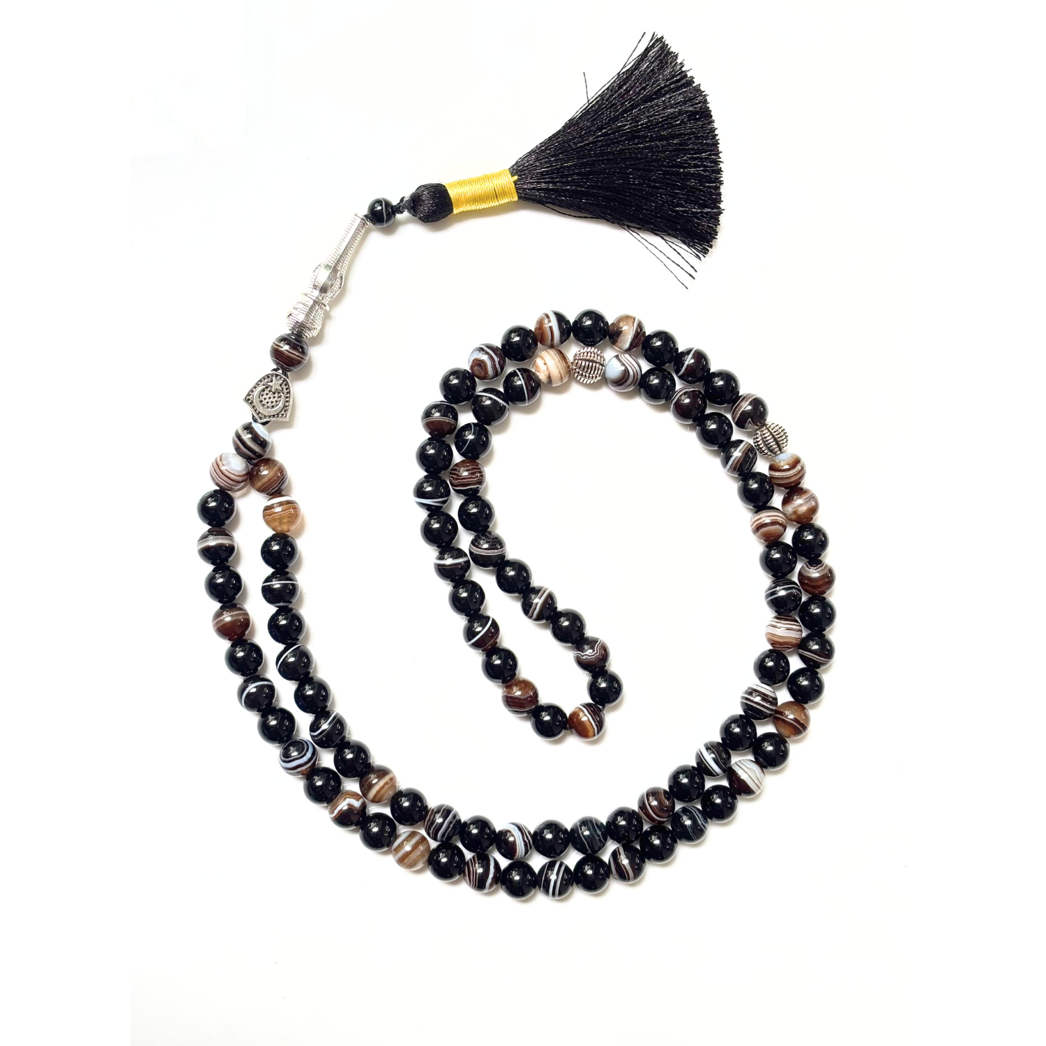 Sulemani Hakik Tasbih 8MM – 33+1 Beads | 100% Natural Certified Handmade Stone Tasbih