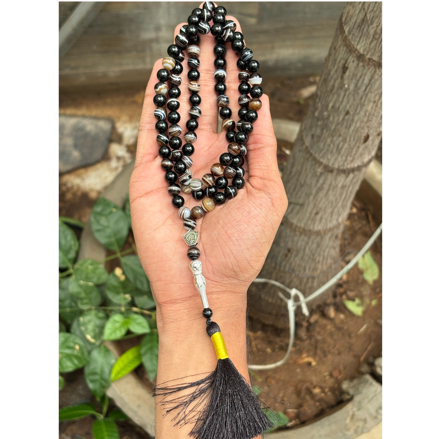 Sulemani Hakik Tasbih 8MM – 33+1 Beads | 100% Natural Certified Handmade Stone Tasbih image 2