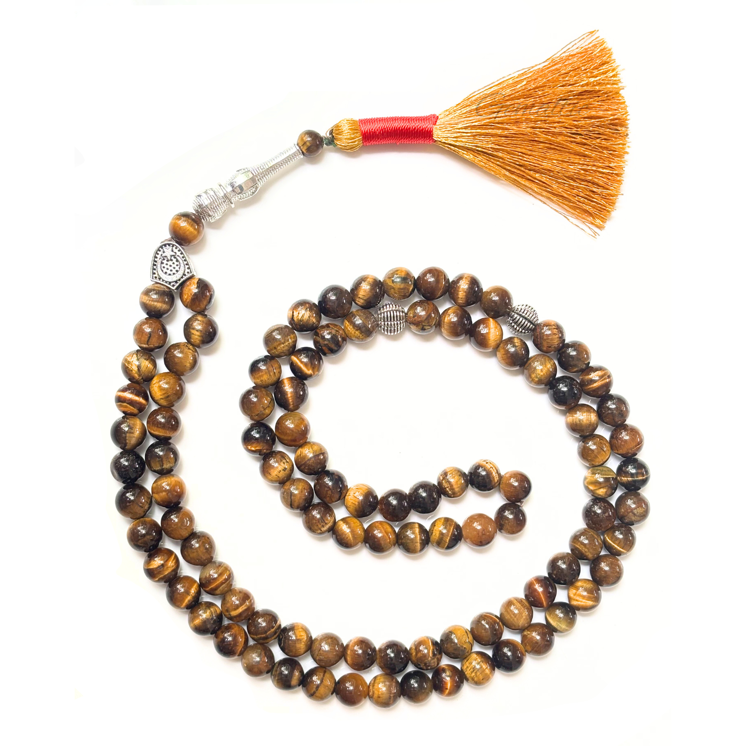 Tiger Eye Tasbih 8MM – 99+1 Beads | 100% Natural Certified Handmade Stone Tasbih