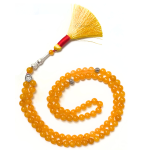 Yellow Sapphire Tasbih 8MM – 99+1 Beads | 100% Natural Certified Handmade Stone Tasbih