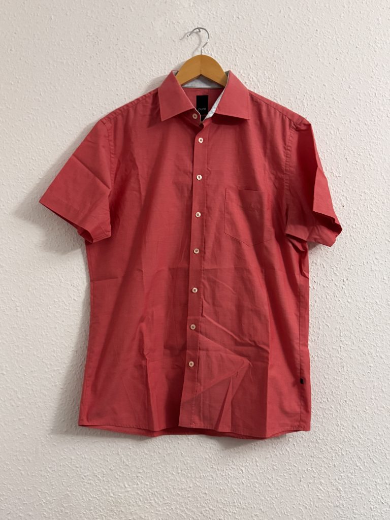 Pure Mexico Red Short Sleeve Shirt Large Fashion Fit 2570