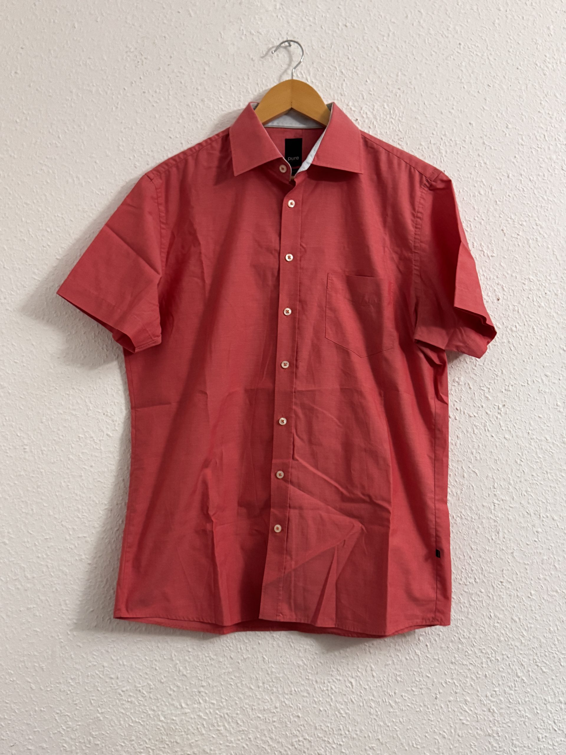 Pure Mexico Red Short Sleeve Shirt Large Fashion Fit 2570