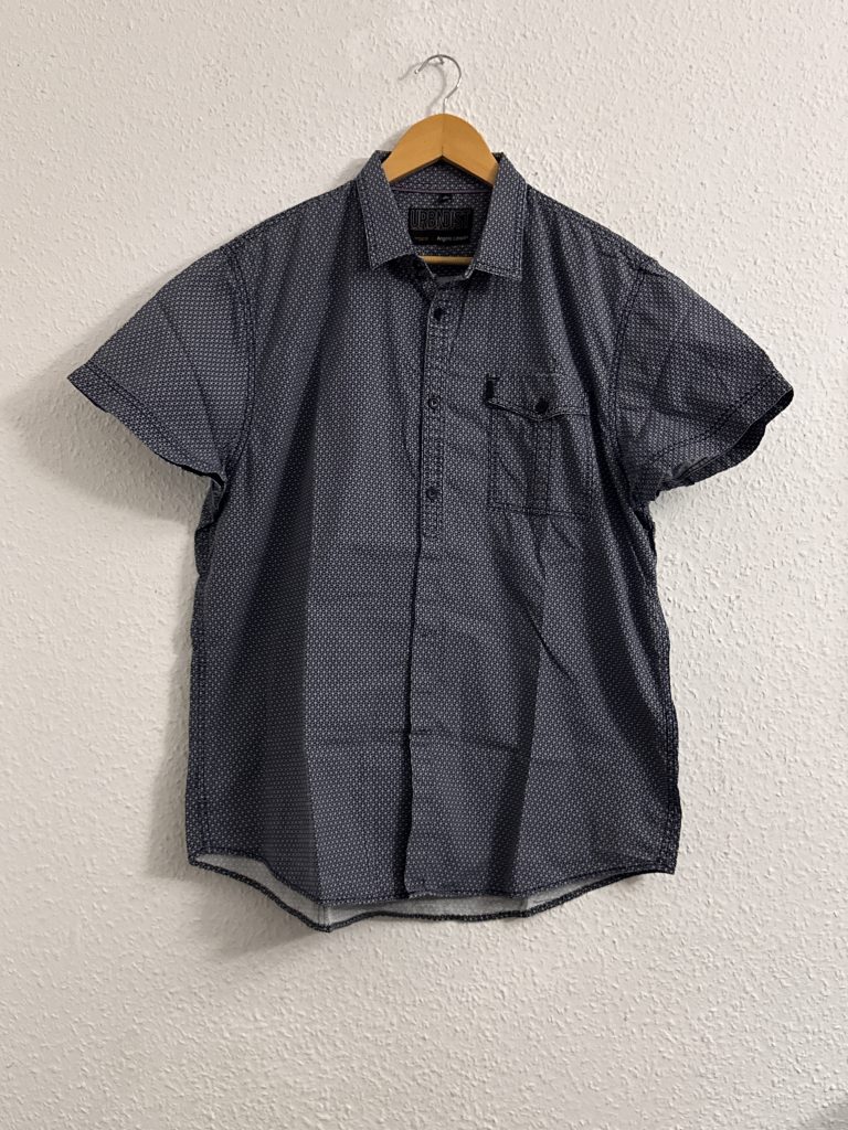 Urban Dist Blue Geometric Print Casual Shirt XL 2572