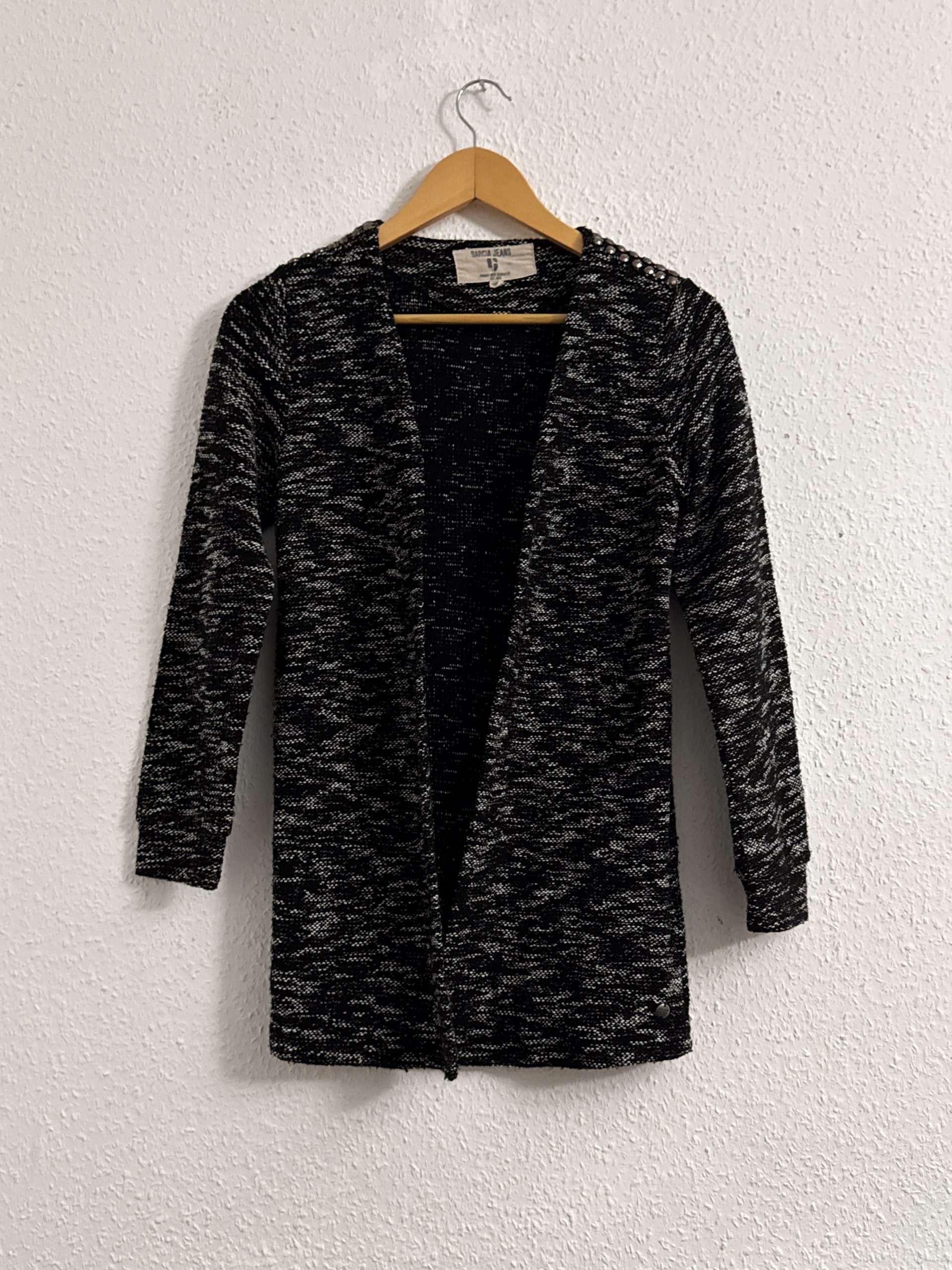 Garcia Jeans Black & White Knit Cardigan Size 38 2583