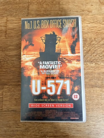 U-571 VHS Wide Screen Edition War Movie Rated 12