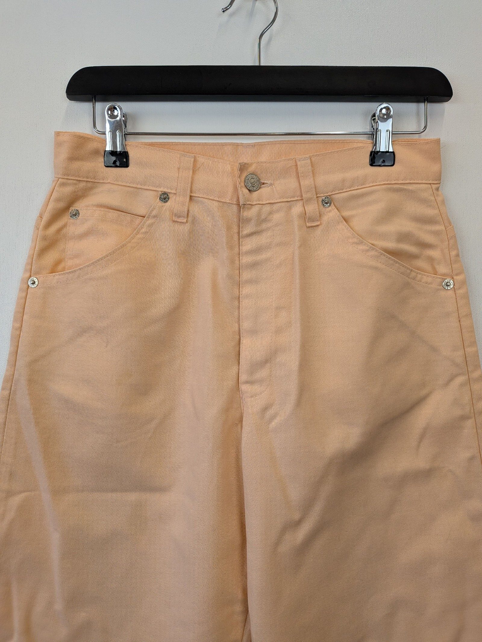 Levi's Peach Denim Tapered Jeans US 24 Worn Light Stains image 2