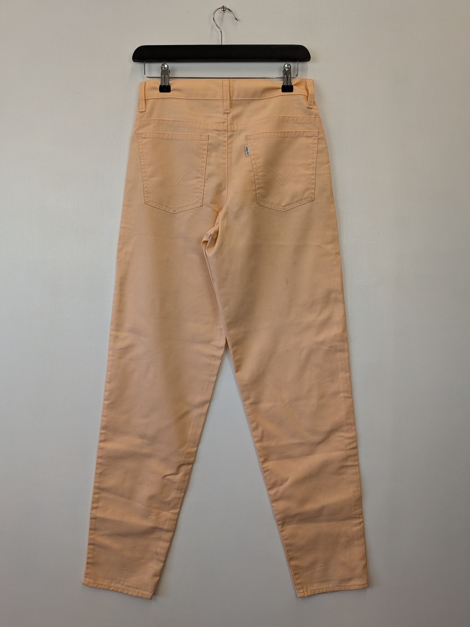 Levi's Peach Denim Tapered Jeans US 24 Worn Light Stains image 4