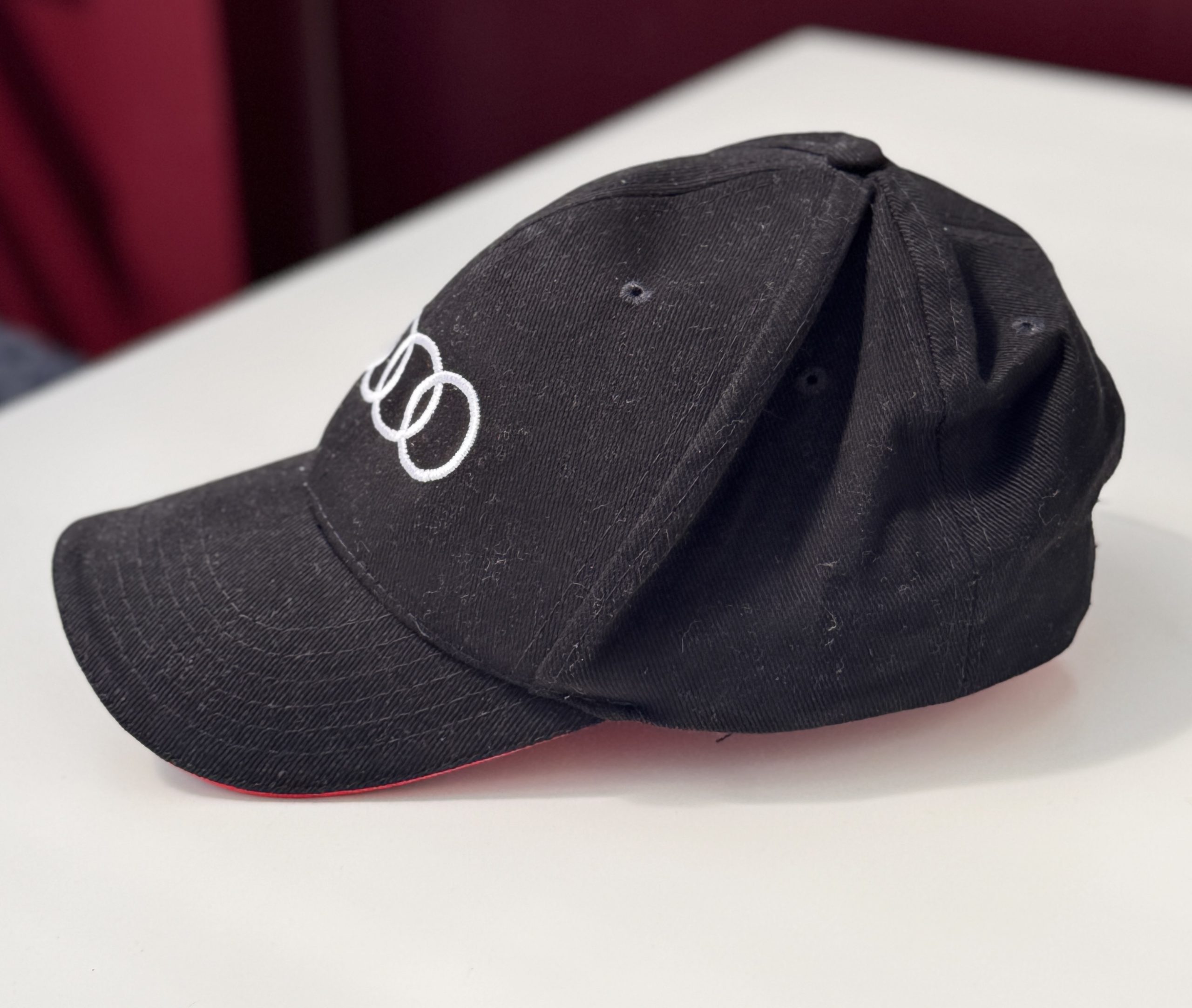 Audi Black & Red Baseball Cap One Size Logo Embroidered - AB2 image 3