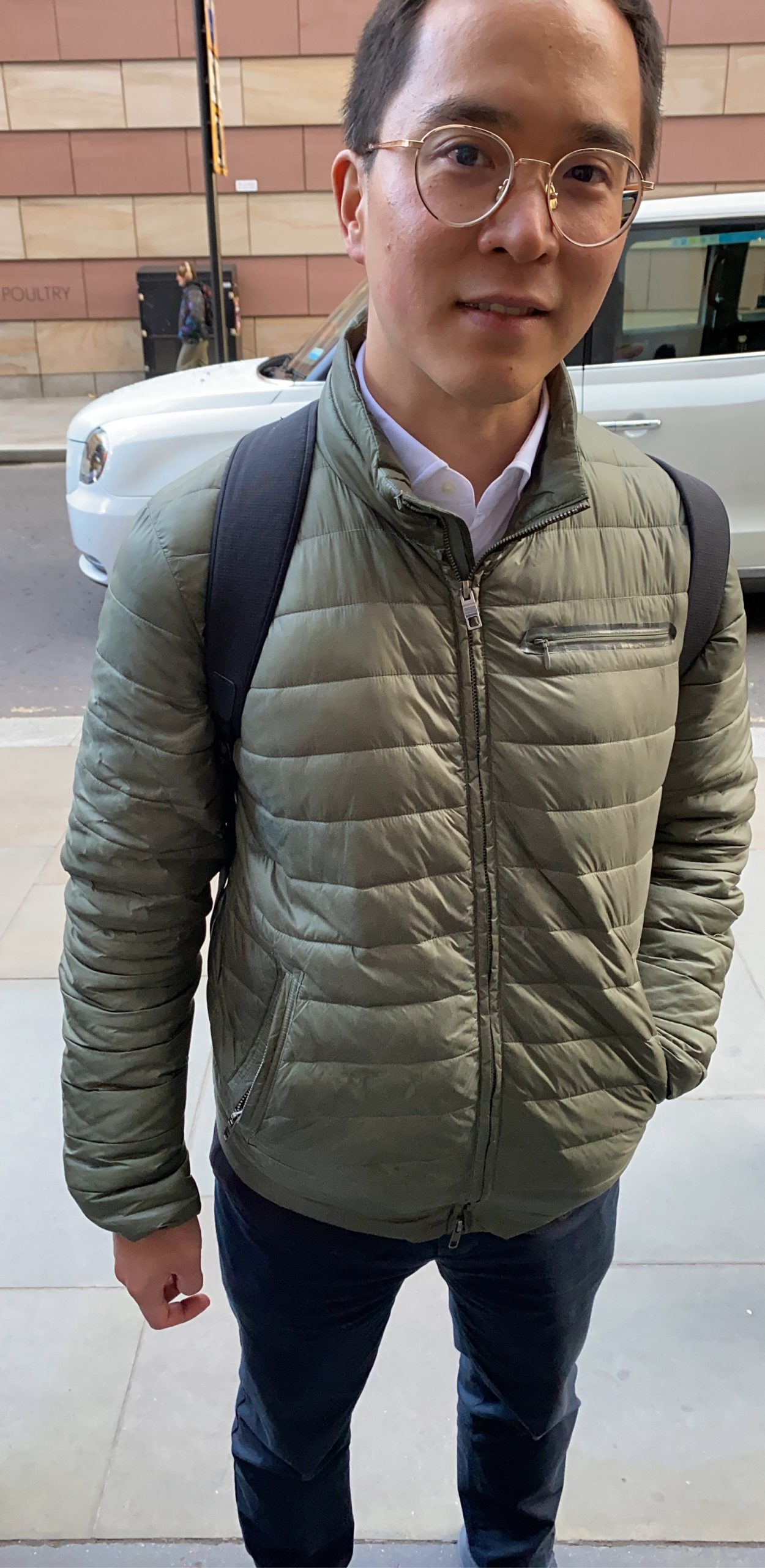 Unbranded Olive Quilted Puffer Jacket Medium
